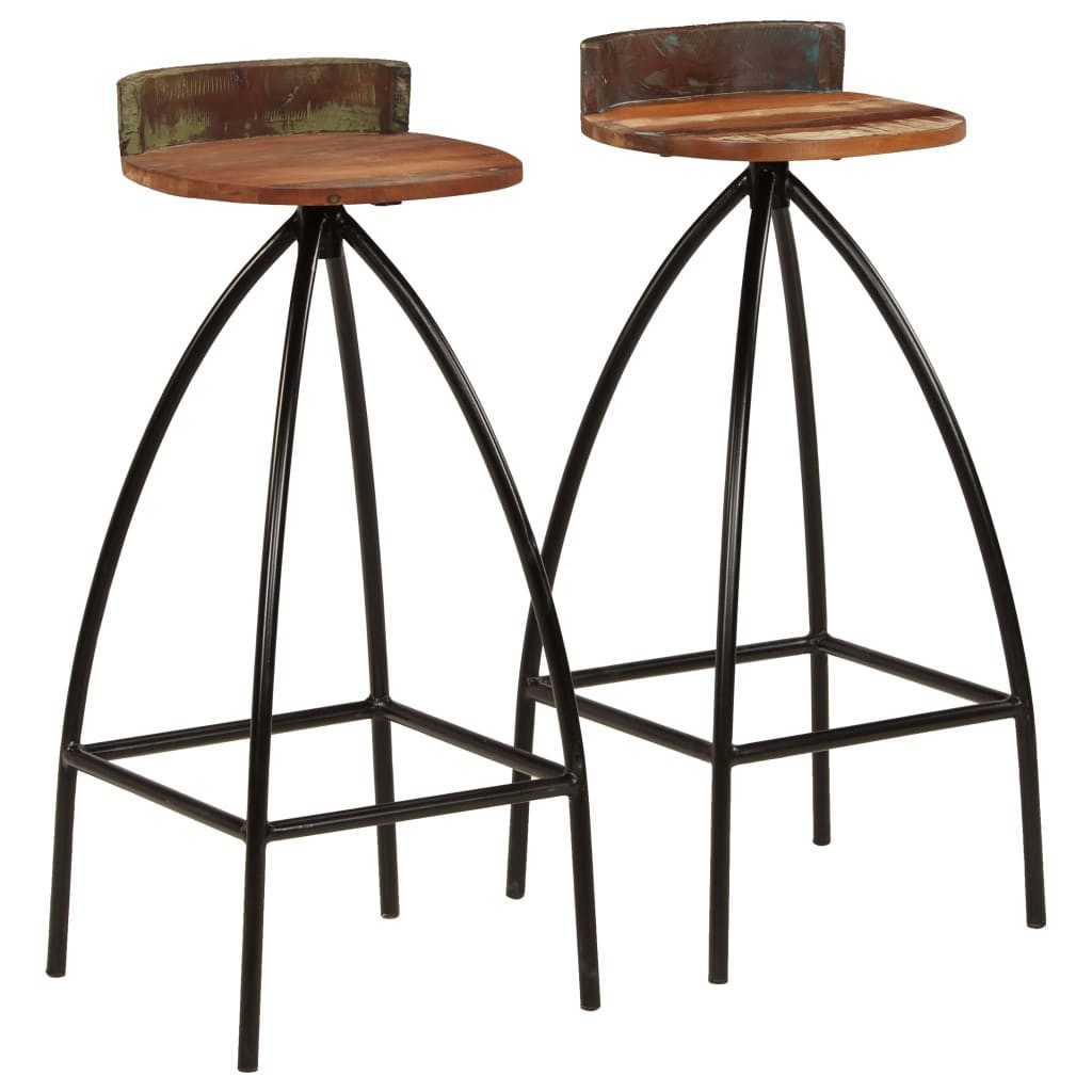 Barhocker Barhocker 2 Stk. Massives Altholz