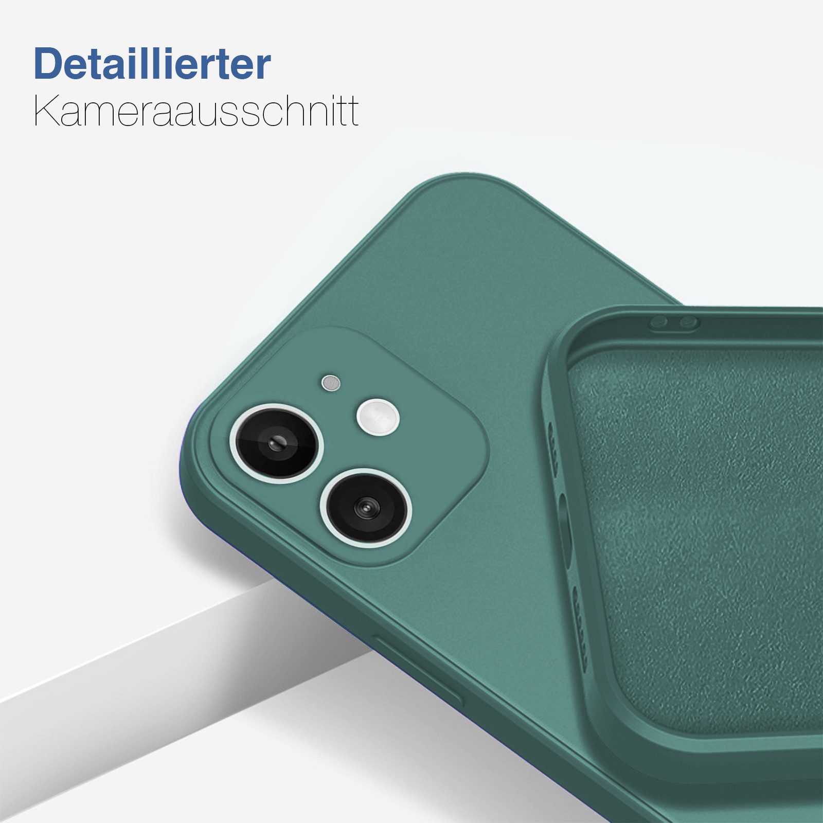 Tec-Expert Handyhülle SoftGrip Cover Hülle für Apple iPhone 13, Handy Case Bumper integrierter Kameraschutz flexibel