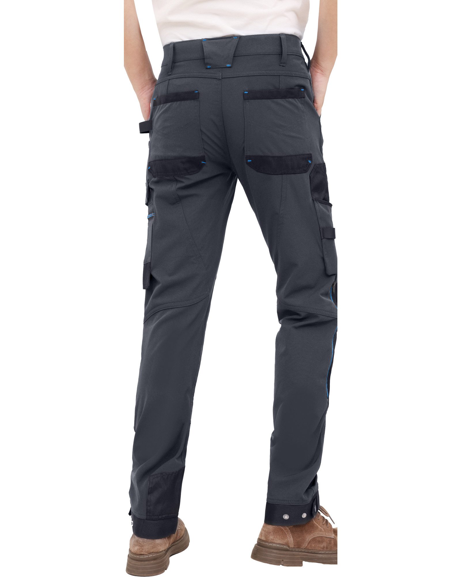 WORK IDEA Arbeitshose Herren Slim-Fit Arbeitshose, belastete Bereiche aus Cordura (1-tlg) strapazierfähige Eleganz für höchste Ansprüche