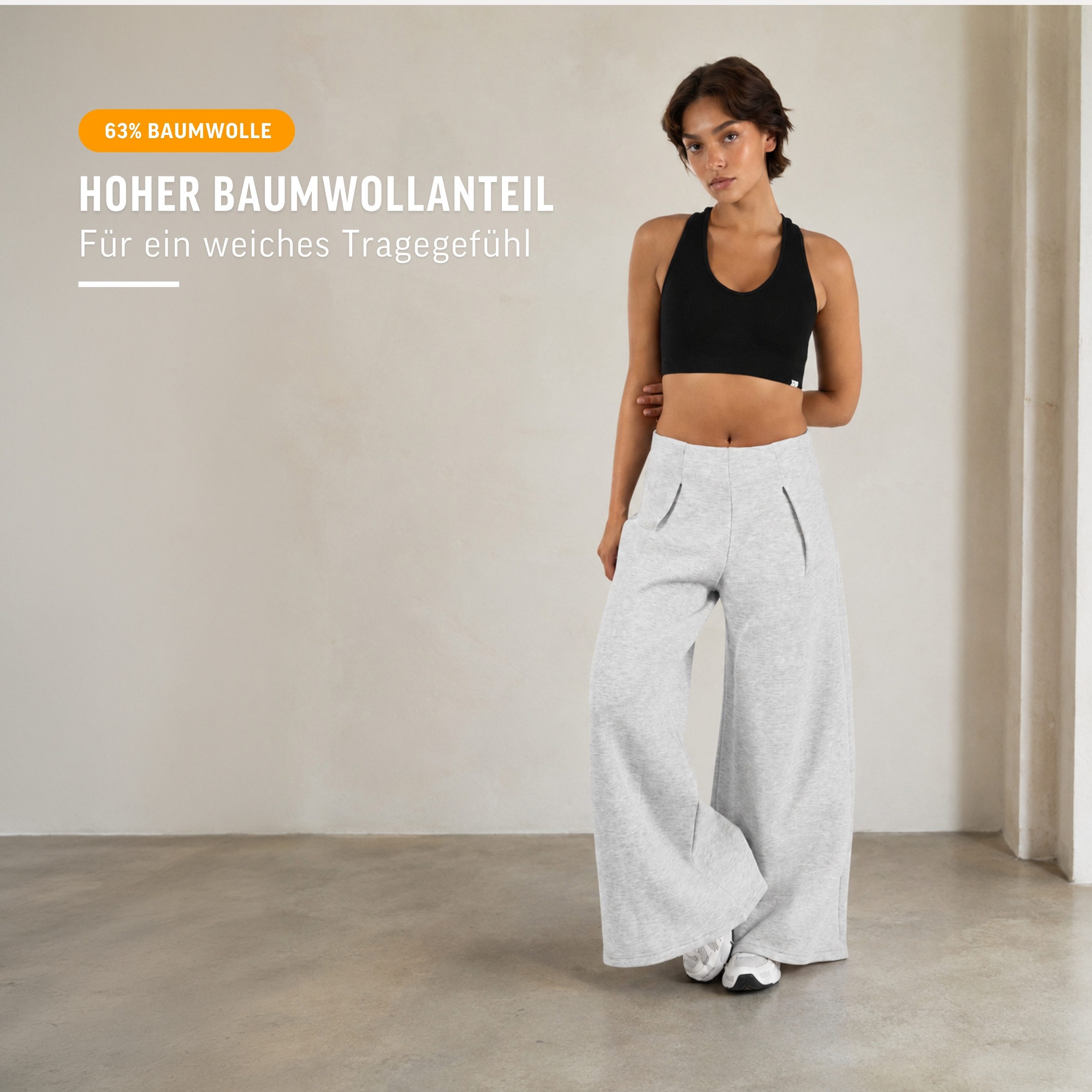Smilodox Jogginghose Sylva Hose Damen, aus Baumwolle, Loose Fit, Gym & Streetwear Baggy, Komfort, Baumwollmix, weiches Material