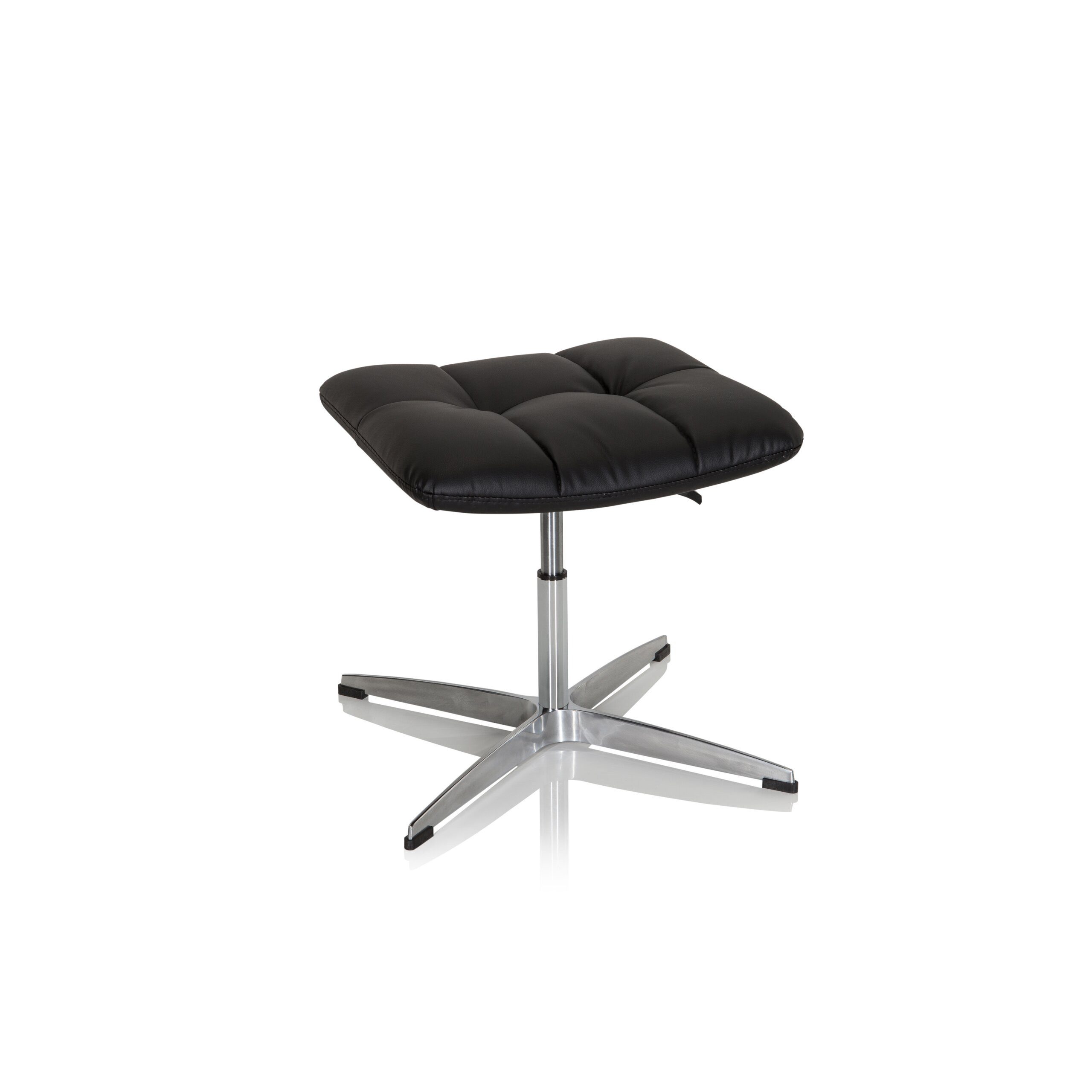 hjh OFFICE Polsterhocker SARANTO Hocker Kunstleder Höhe 38.0 - 49.0 cm, Hocker gepolstert