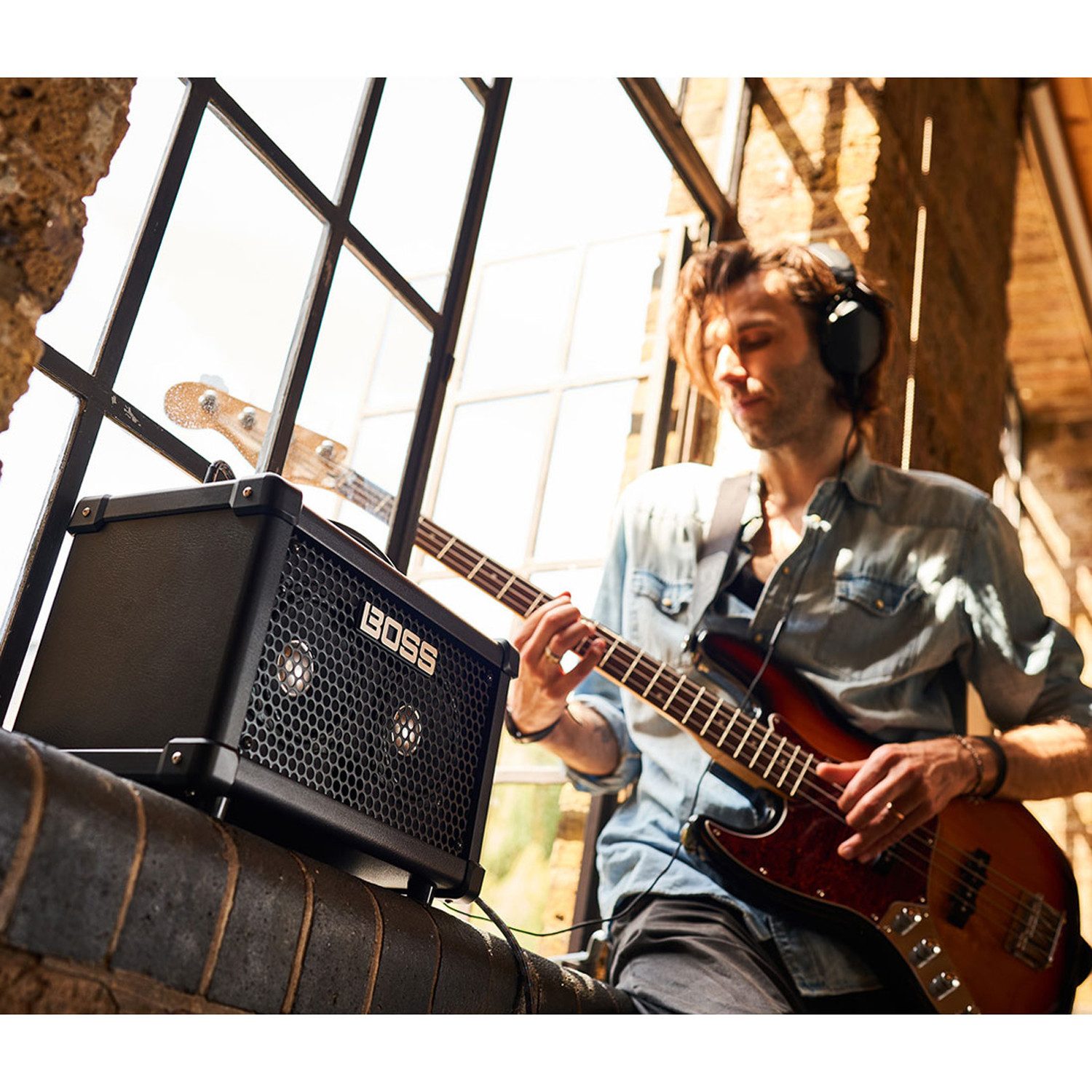 Boss by Roland Boss Bass-Verstärker Dual Cube Bass LX mit BT-Dual und Kabel Verstärker (Anzahl Kanäle: 1, 10 W, Bluetooth)