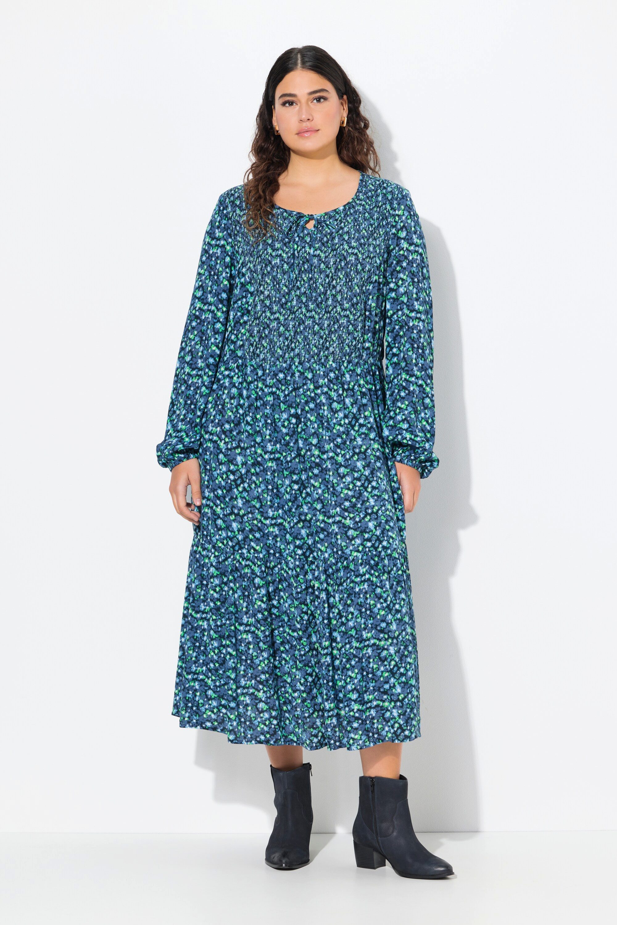 Ulla Popken Midikleid Midikleid Blüten A-Linie günstig online kaufen