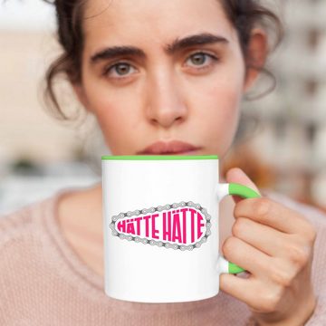 Trendation Tasse Trendation - Hätte Hätte Fahrradkette Tasse Geschenk Frauen Radfahrerin Fahrradfahrerin Bikerin Geschenkidee Spruch Lustig Geburtstag