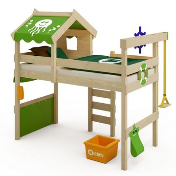 Wickey Kinderbett Crazy Jelly - Spielbett, 90 x 200 cm, Etagenbett (Holzpaket aus Pfosten und Brettern, Spielbett für Kinder), Massivholzbrett