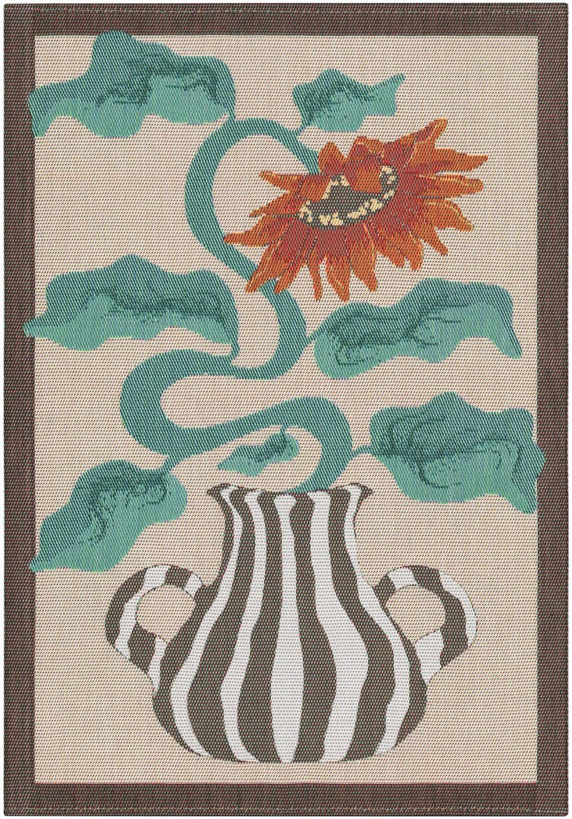 EKELUND MASTER WEAVERS 1692 Geschirrtuch Küchenhandtuch Amanda 35x50 cm, (1-tlg., 1 x Geschirrtuch), Pixel gewebt (6-farbig)