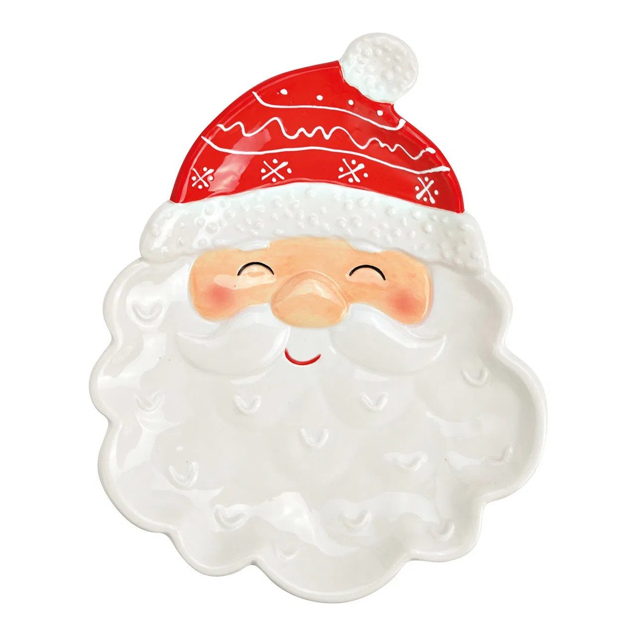Interdesign24 Тарелки Nikolaus 6 Stück, (6 St), 3D Design Keramik Rot