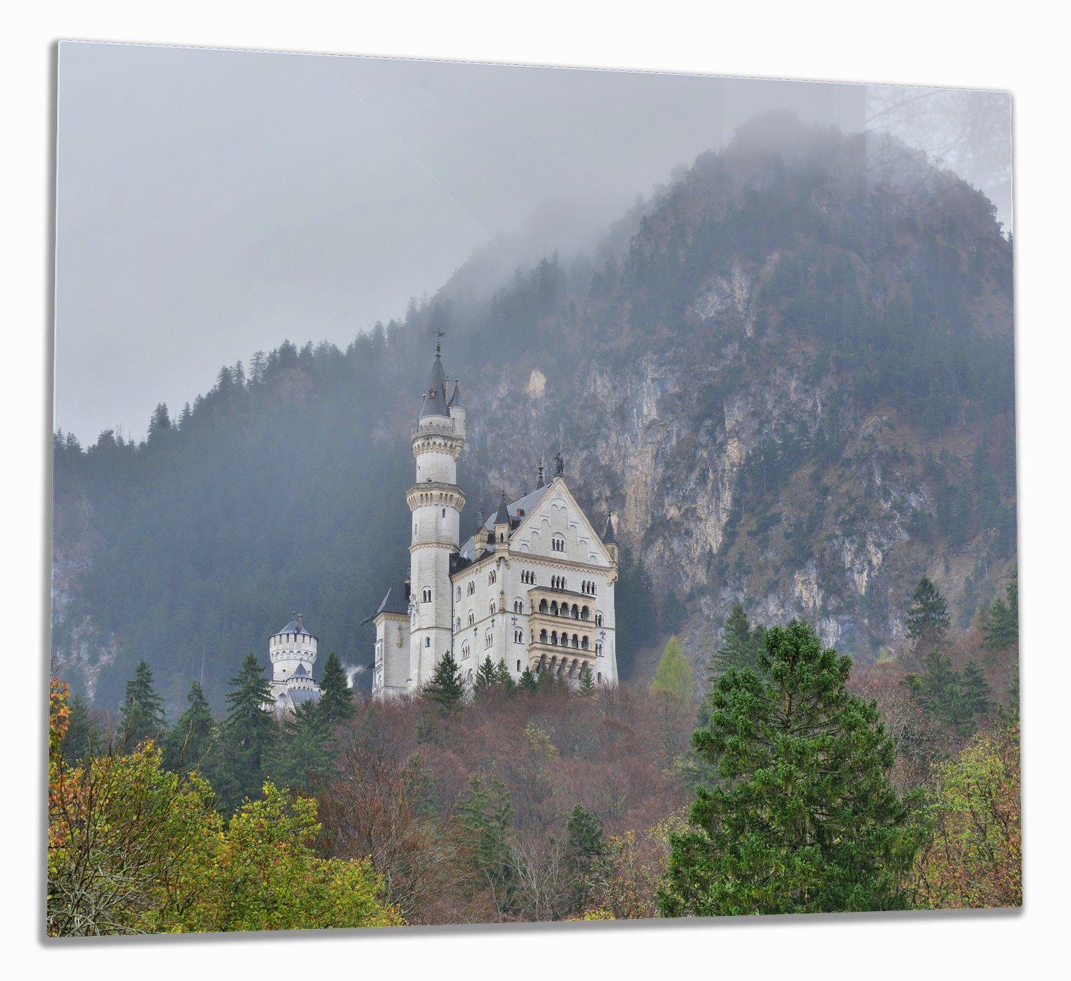 Wallario Herd-Abdeckplatte Schloss Neuschwanstein in Bayern, ESG-Sicherheitsglas, (Glasplatte, 1 tlg., inkl. 5mm Noppen), verschiedene Größen