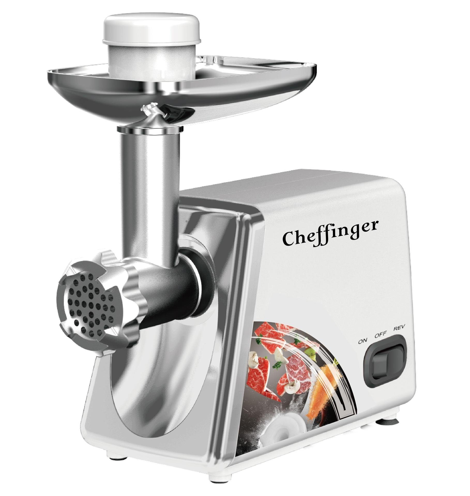 Cheffinger Fleischwolf Fleischwolf Wurstmaschine Wurstfüller Zerkleinerer  2500W Cheffinger