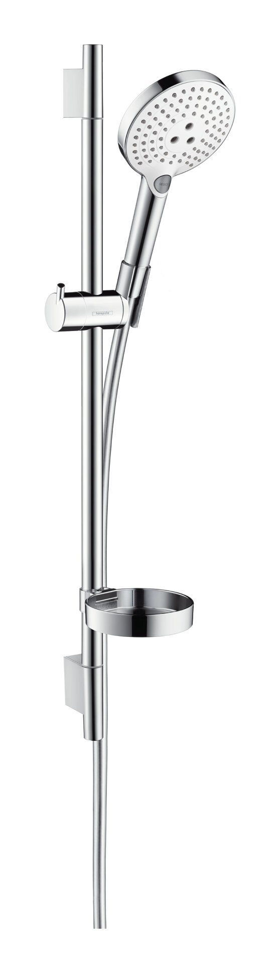 hansgrohe Stangenbrause-Set Raindance Select S 120, Höhe 71.8 cm, 3 Strahlart(en), Brauseset 3jet mit Brausestange 650 mm und Seifenschale
