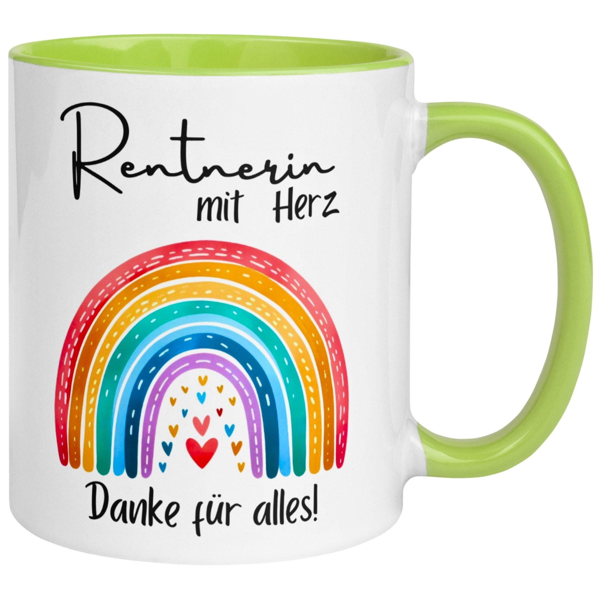 Momentals Tasse Rentnerin – „Rentnerin mit Herz Danke für alles“ – Geschenk Rente Frau, Gratis Versand · Links-&Rechtshänder · Spülmaschinenfest