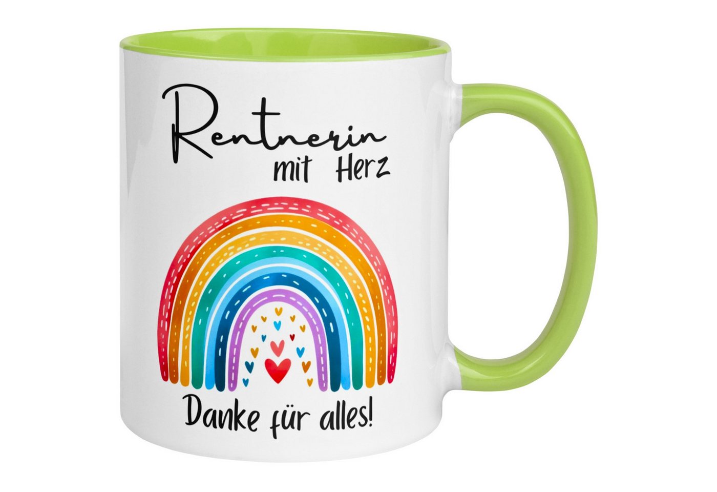 Momentals Tasse Rentnerin – „Rentnerin mit Herz Danke für alles“ – Geschenk Rente Frau, Gratis Versand · Links-&Rechtshänder · Spülmaschinenfest