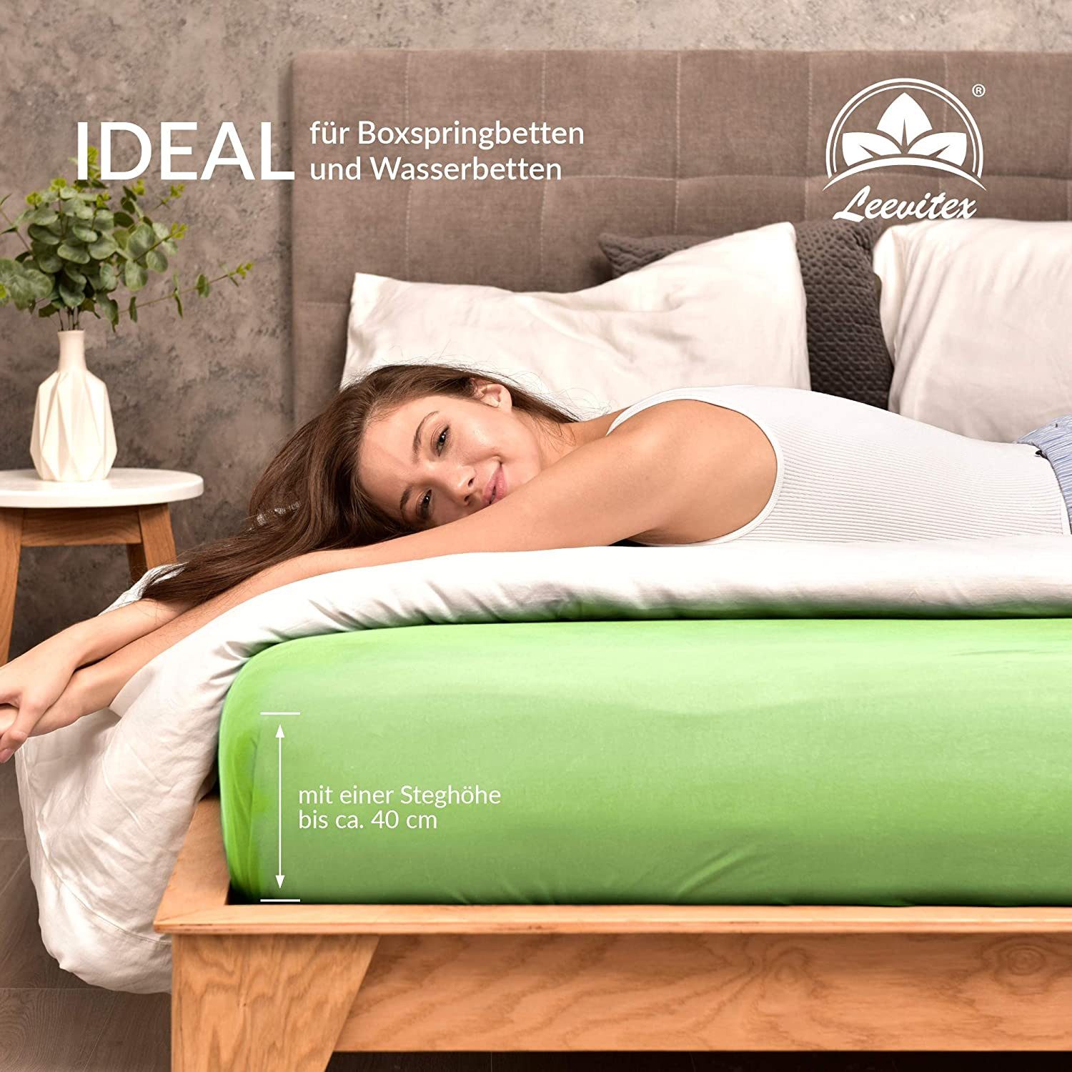 leevitex® Spannbettlaken Spannbettlaken Boxspringbett & Wasserbett Spannbet günstig online kaufen