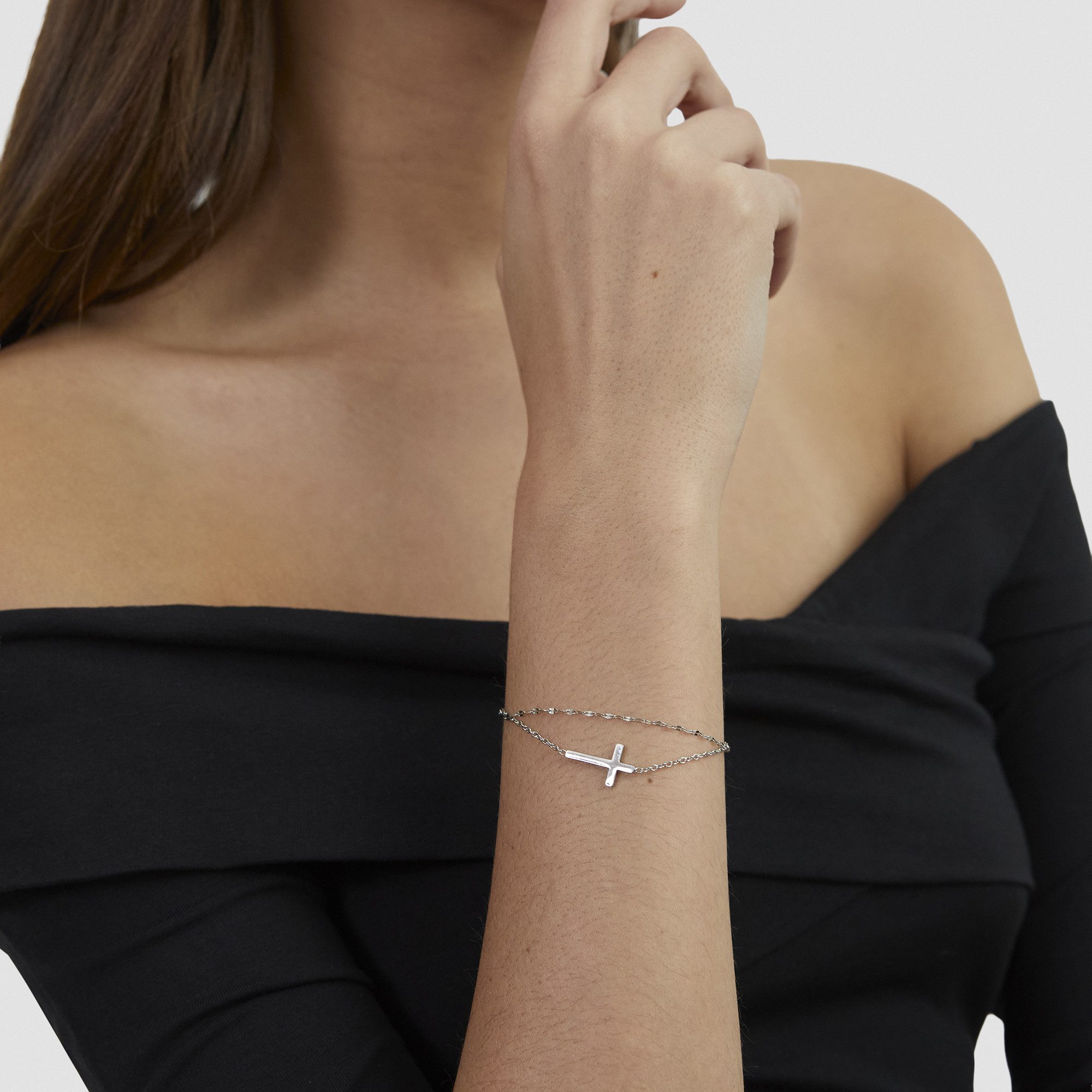 s.Oliver Armband Modern Cross Edelstahl günstig online kaufen
