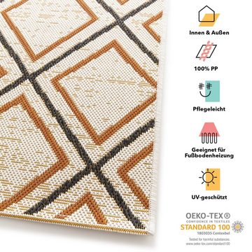 Outdoorteppich Berber, Erhältlich in 3 Farben & 4 Größen, Wohnteppich, Karat, Rechteckig, Höhe: 7 mm, pflegeleicht, Terrasse
