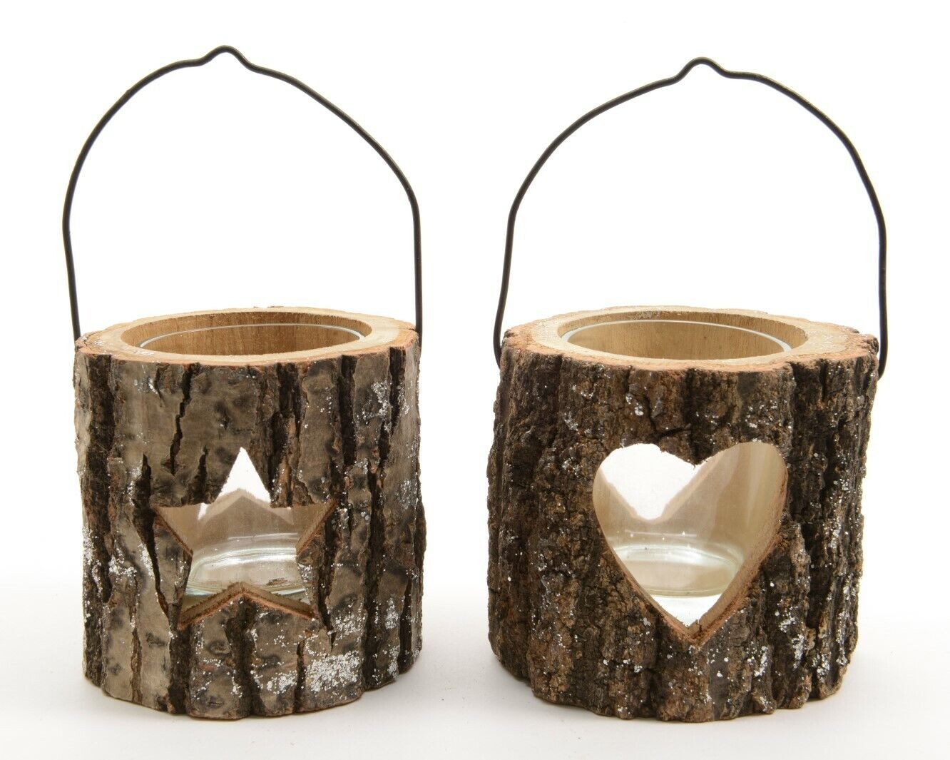 Kaemingk Teelichthalter Teelicht Windlicht Holz zum Hängen Tannenholz Ø 11 günstig online kaufen