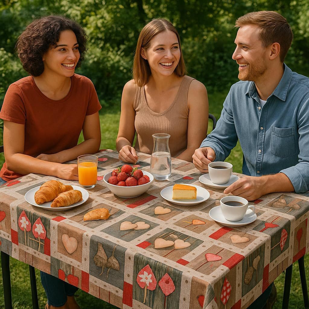 texpot Tischdecke PVC Wachstuch Herz abwischbar günstig online kaufen