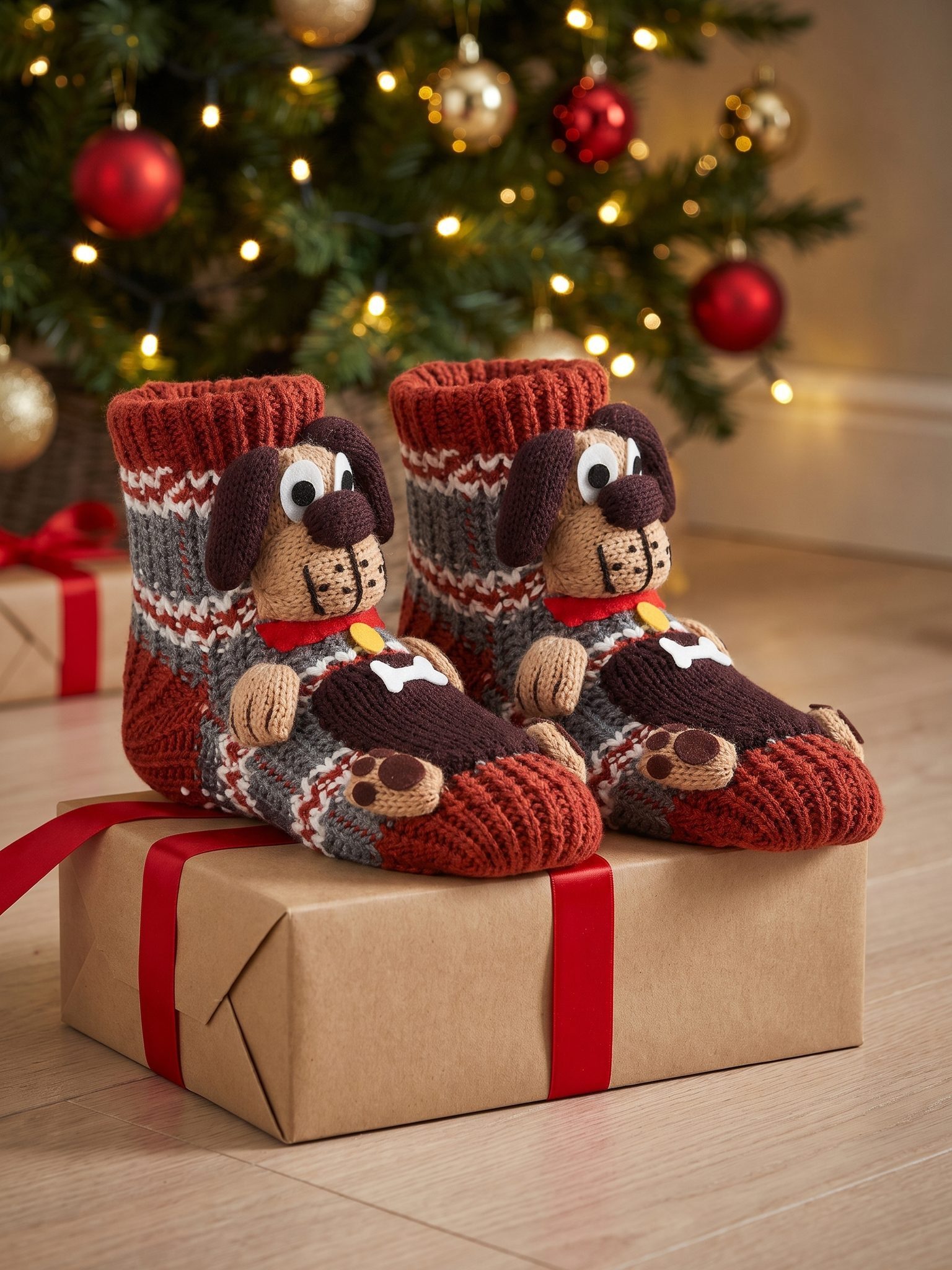 Black Snake ABS-Socken Stoppersocken 3D Hundemotiv warme Hausschuhsocken für Kinder und Damen (Packung, 1-Paar, Ausführung zufällig 30/34) Winter-Haussocken aus – Bild 5 von 5