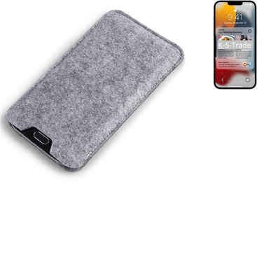 K-S-Trade Handyhülle für Apple iPhone 13 Pro Max, Filz Handyhülle Schutzhülle Filztasche Filz Tasche Case Sleeve