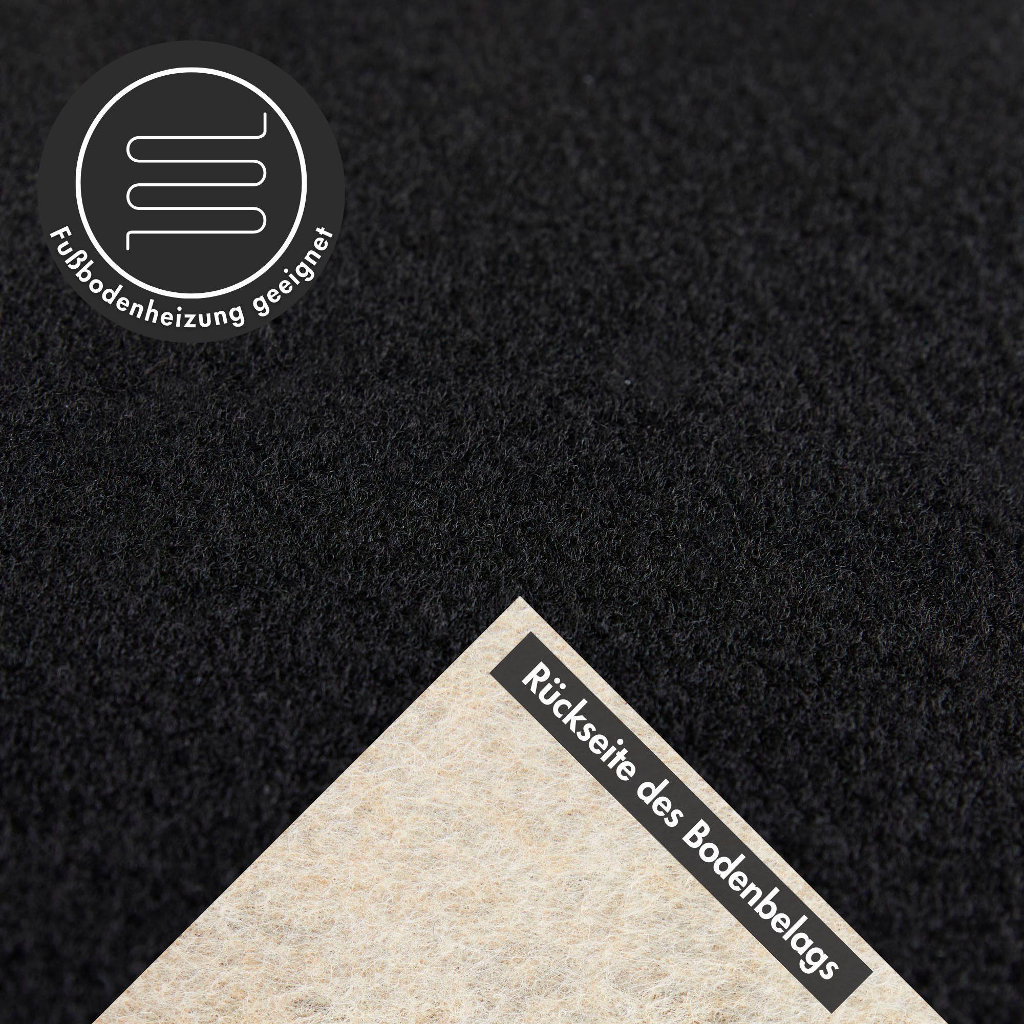 Andiamo Teppichboden Sina, Velours, Gesamthöhe 6 mm, Luxusklasse LC1, rechteckig, Uni Farben, Breite 400 cm, strapazierfähig, pflegeleicht, Wohnzimmer