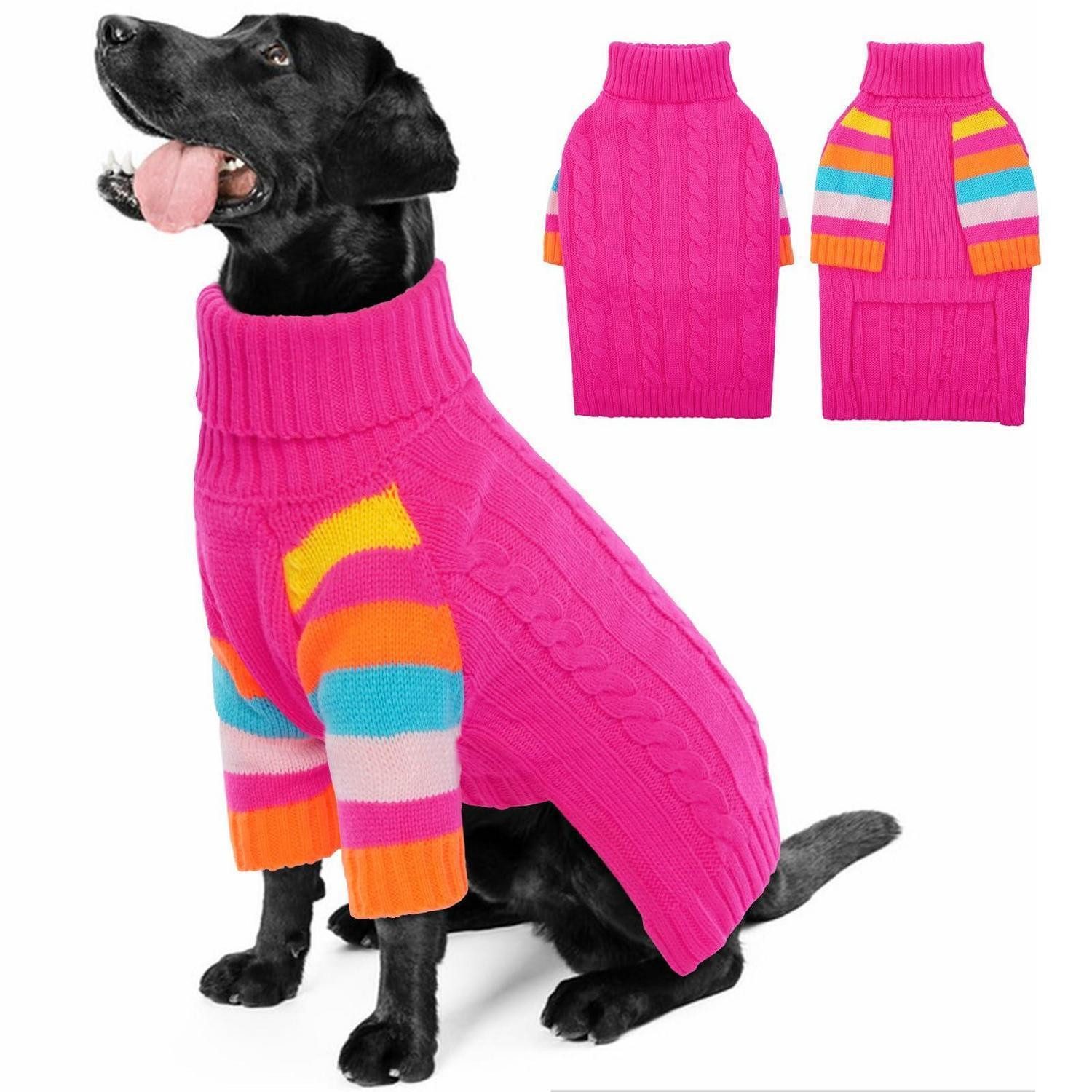 LuxusKollektion Hundepullover Hundepullover Rosarot 3XL Strickwaren