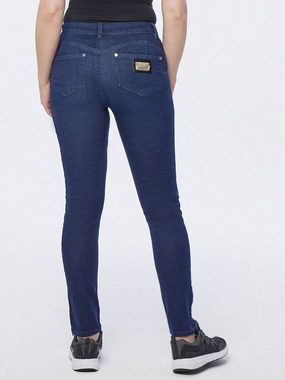 Sarah Kern Skinny-fit-Jeans Röhren-Denim figurbetont mit Schmuckdetail