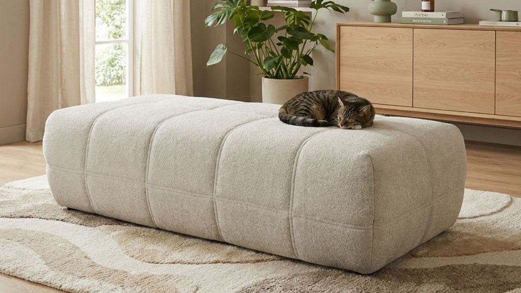 OTTO home Hocker Ballerup 150 cm breit, Große Ausführung, passend zur Polsterserie Ballerup