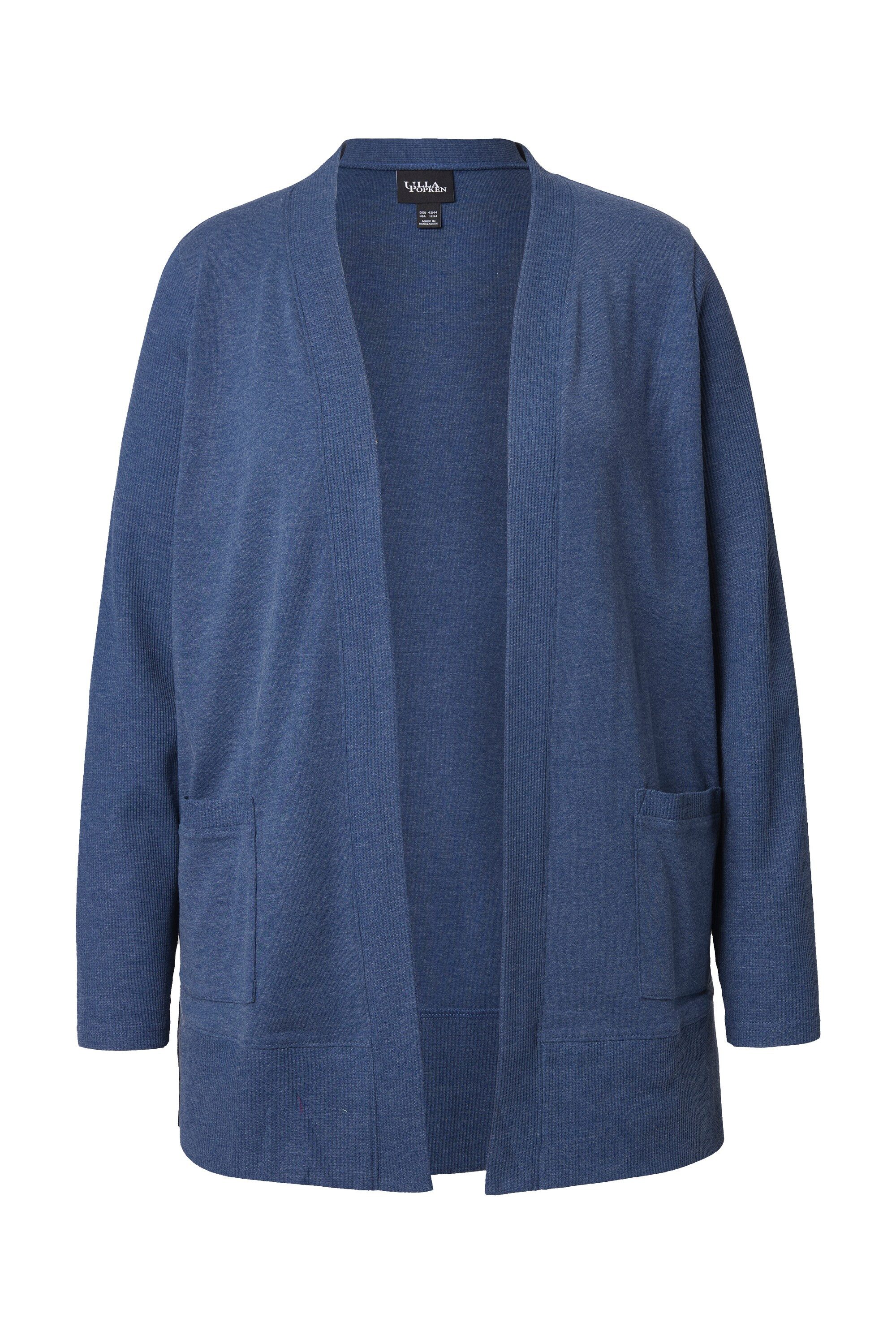 Ulla Popken Sweatjacke Sweatjacke Waffelstruktur offene günstig online kaufen