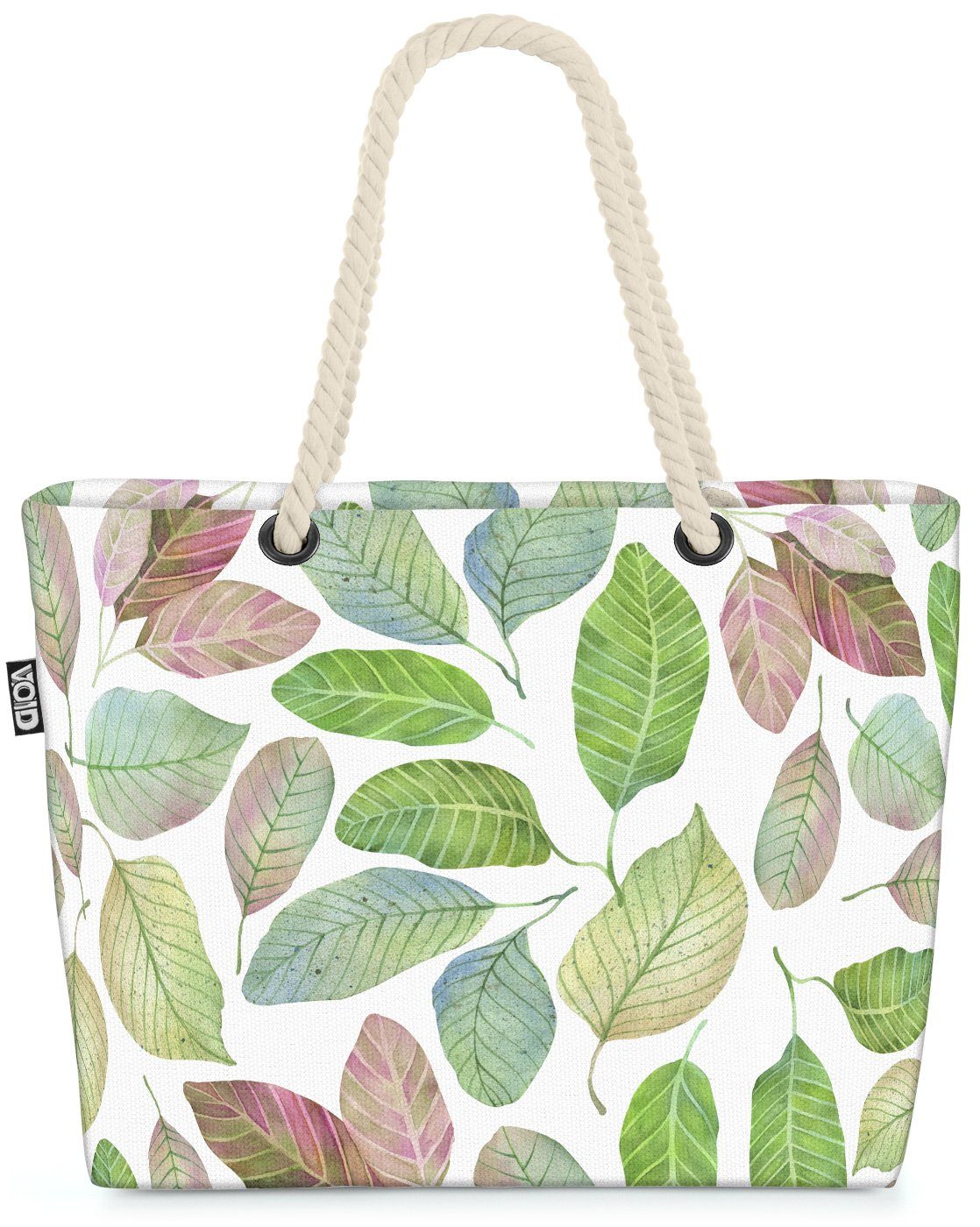 VOID Strandtasche (1-tlg), Sommerblätter Beach Bag Blatt Blätter Herbst Frühling Wald Bäume romantisch