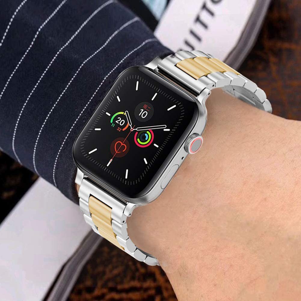 Smartwatch-Armband 44mm Armband armband Apple apple mit 45mm, Silber+Gold 42mm, 7 Kompatibel apple watch watch watch 45mm,apple 7 45mm 7 armband Watch YSDYM