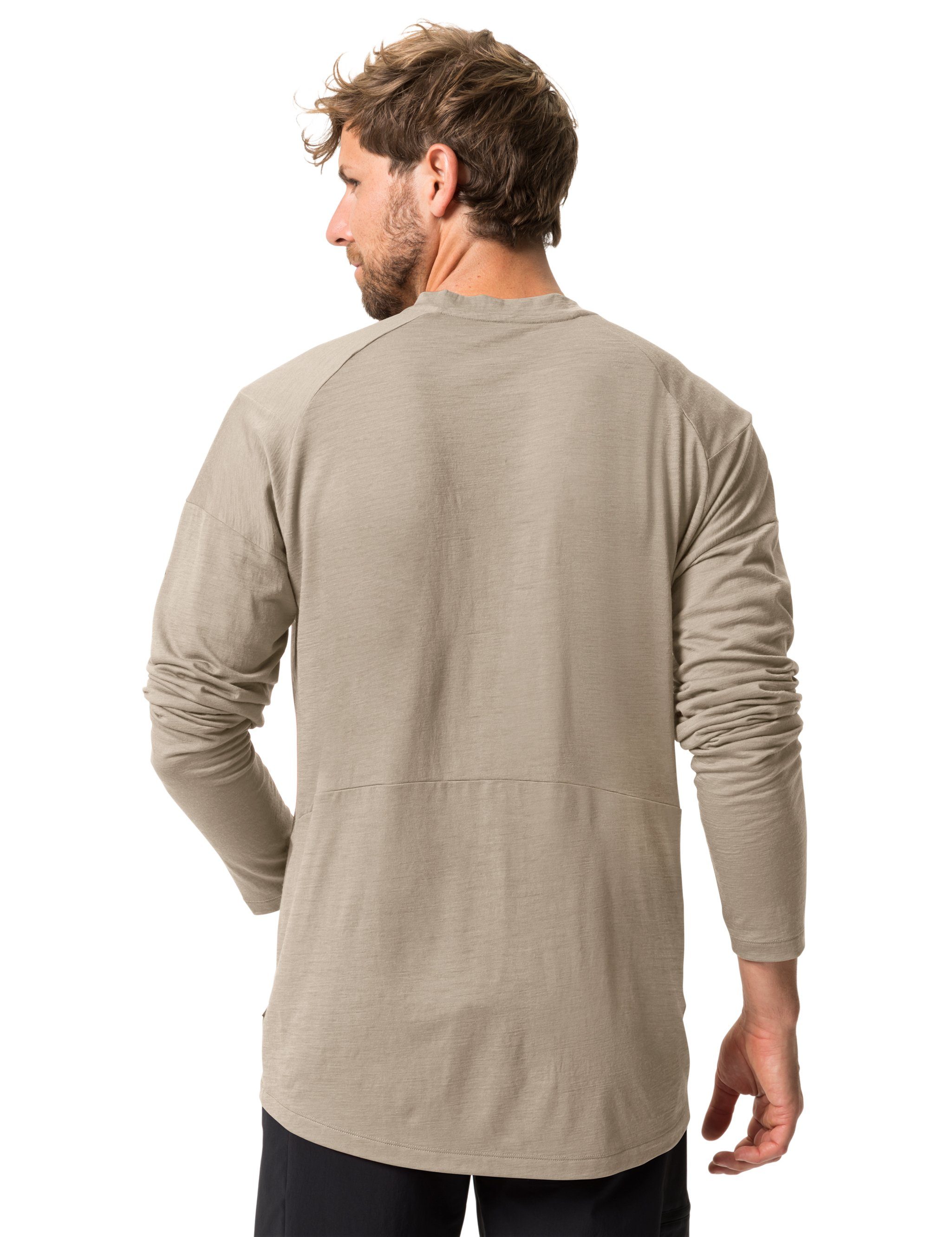 T-Shirt Wool Yaras VAUDE Shirt (1-tlg) Knopf Men's LS linen Grüner