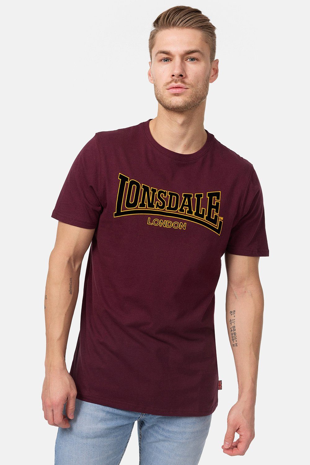 Lonsdale T-Shirt CLASSIC Oxblood