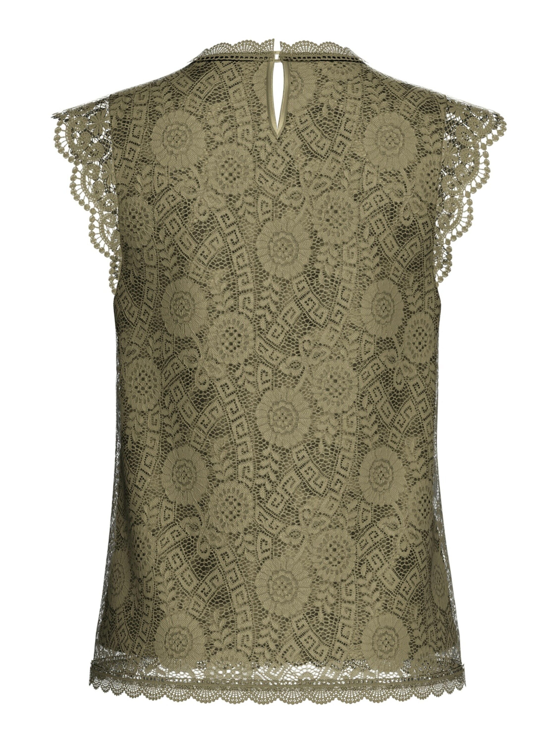 pieces Kurzarmbluse PCOlline (1-tlg) Spitze günstig online kaufen