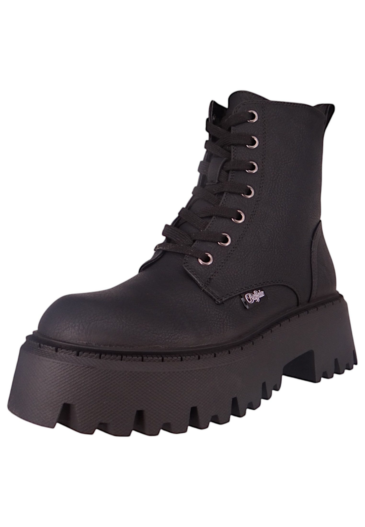 Buffalo 1622542 Aspen Lace Up Warm Black Stiefelette