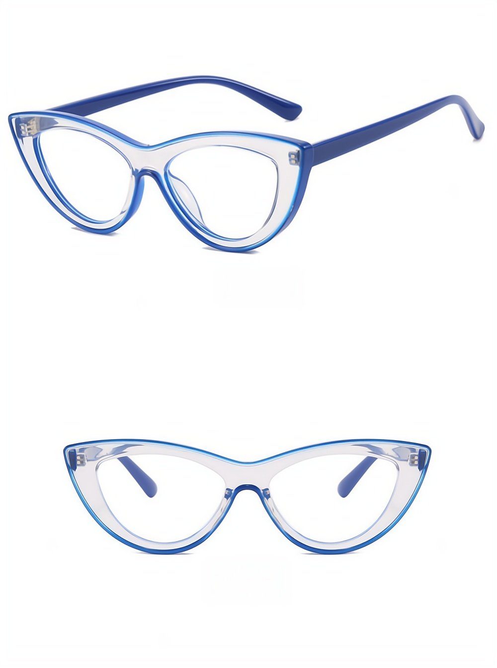 PACIEA Brille Cat EyeTransparente Blaulichtfilter Gaming Anti-Müdigkeit UV Schutz