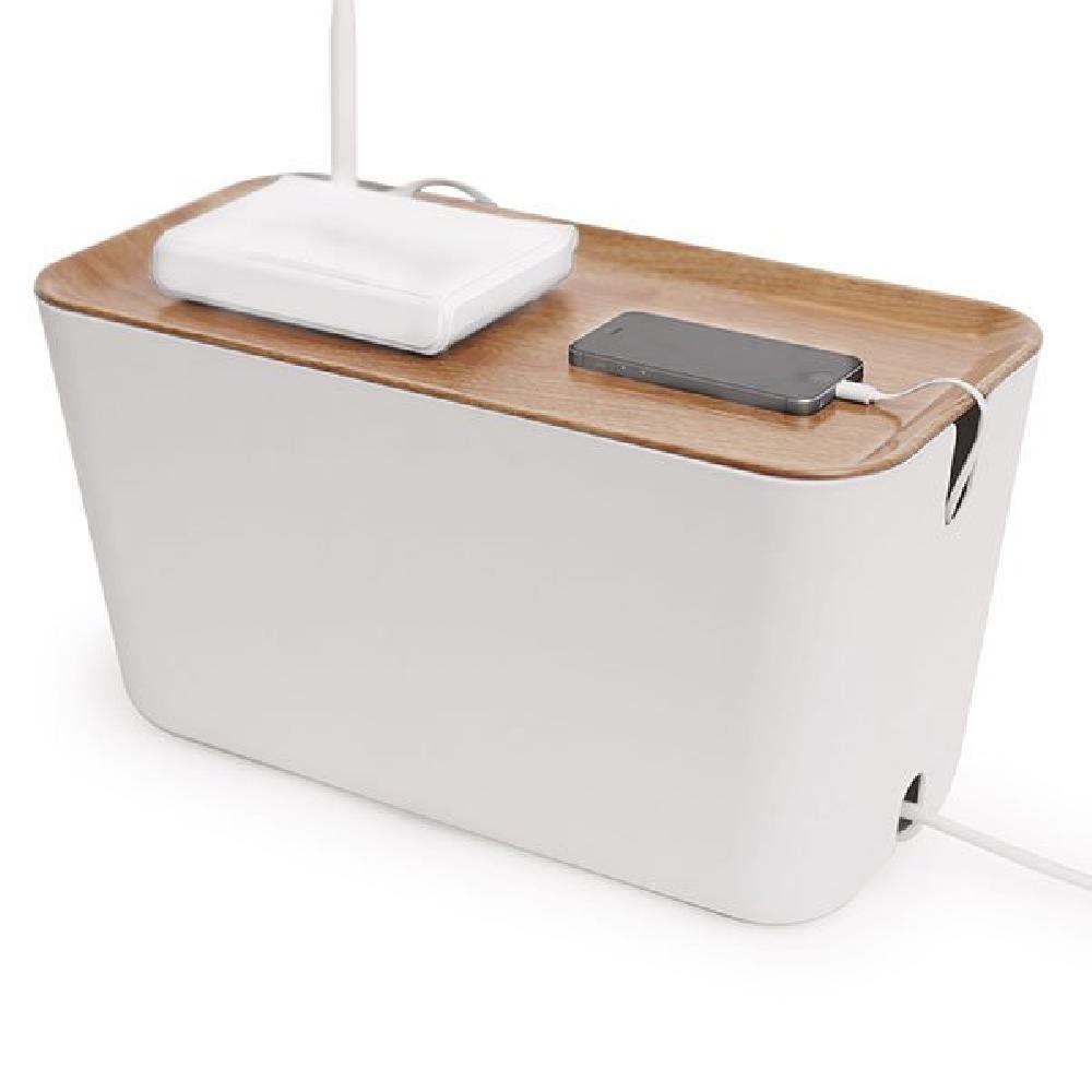 Bosign Aufbewahrungsbox Kabel-Box Cable Organiser Hideaway Weiß-Natur (XXL) günstig online kaufen
