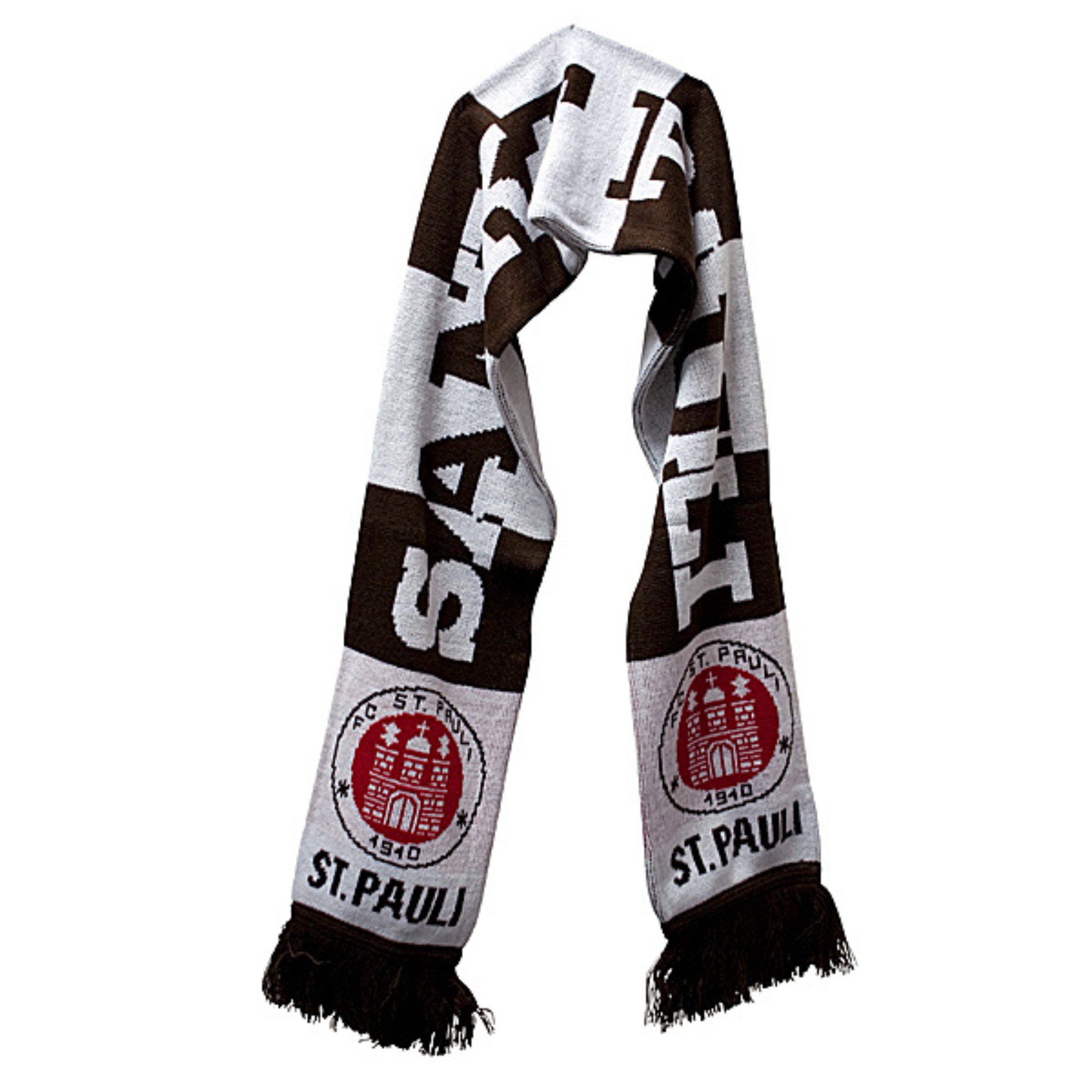 FC St. Pauli Schal FC St. Pauli - Schal Streifen - braun-weiss