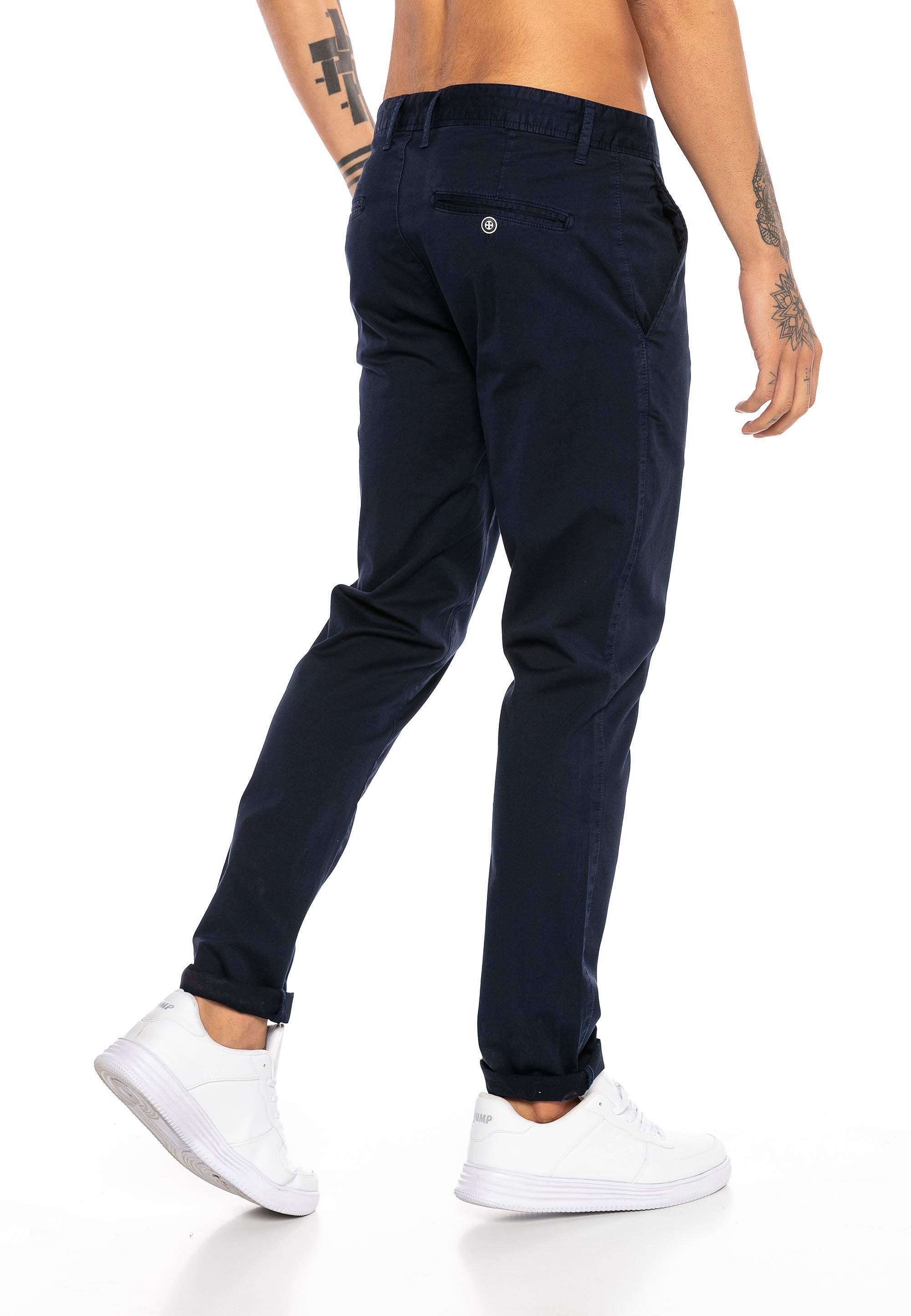 RedBridge Chinohose Premium vielseitig kombinierbar Hose Allrounder Blau Navy