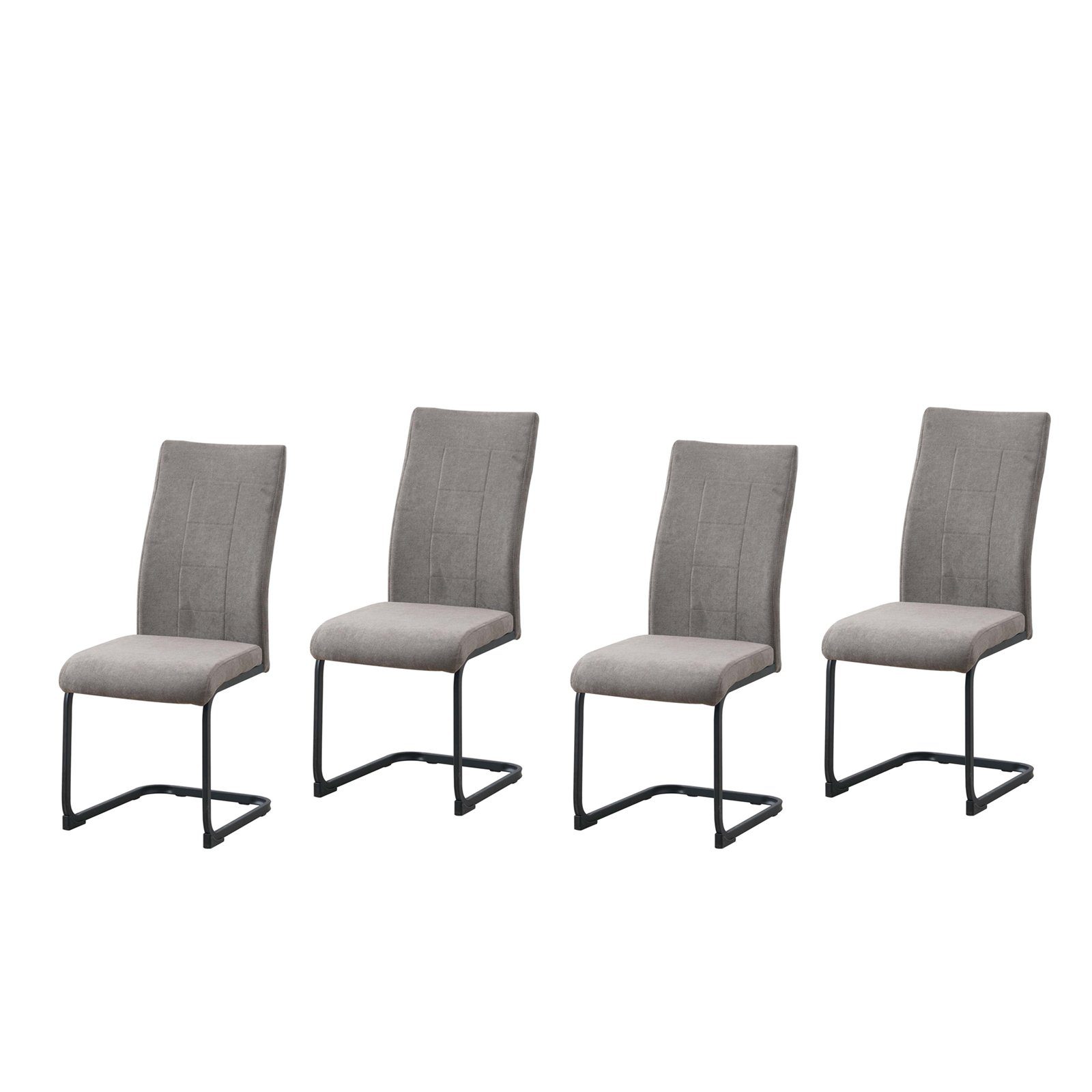 HTI-Line Freischwinger Schwingstuhl 4er-Set Braun LennyP günstig online kaufen