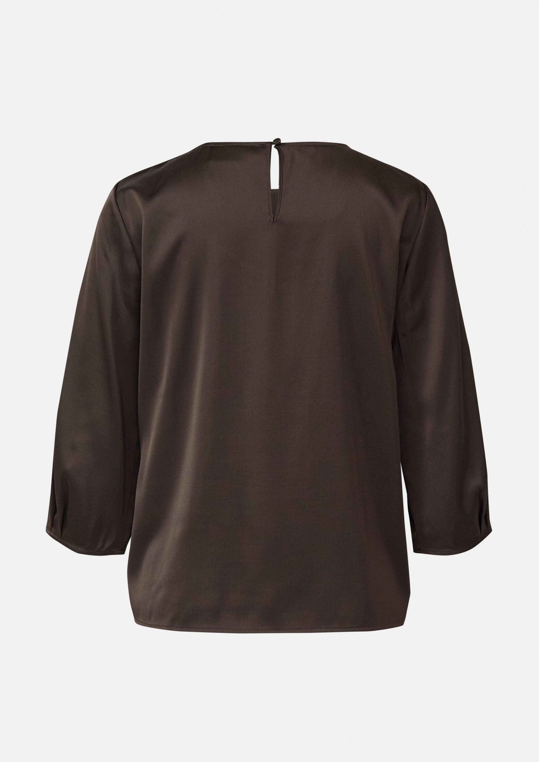 comma Kurzarmbluse Bluse Satinbluse mit 3/4-Ärmeln günstig online kaufen