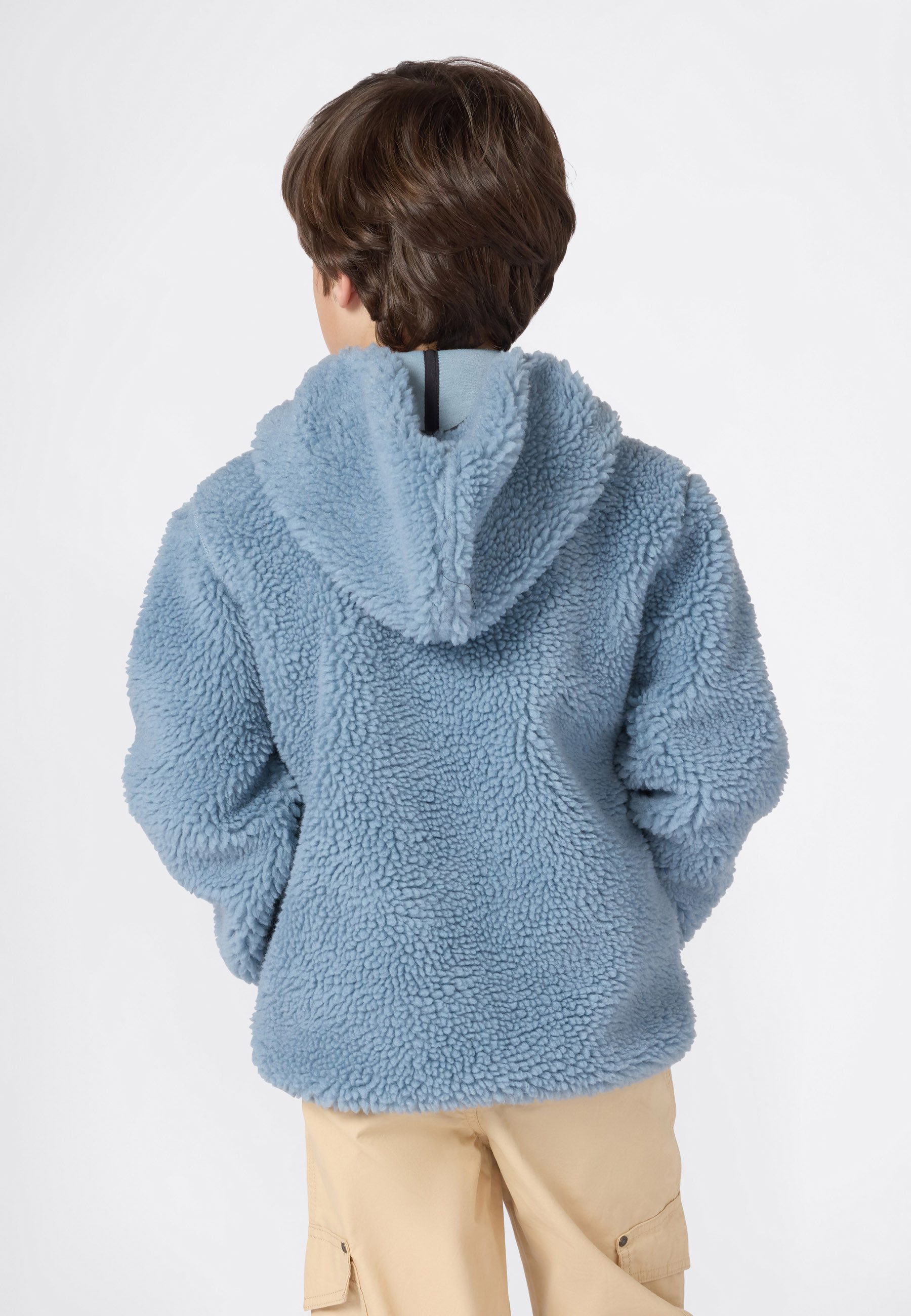 Champion Fleecejacke Polar Hooded Full Zip Top für Kinder und Jugendliche, sportlicher Stil, mit Kapuze