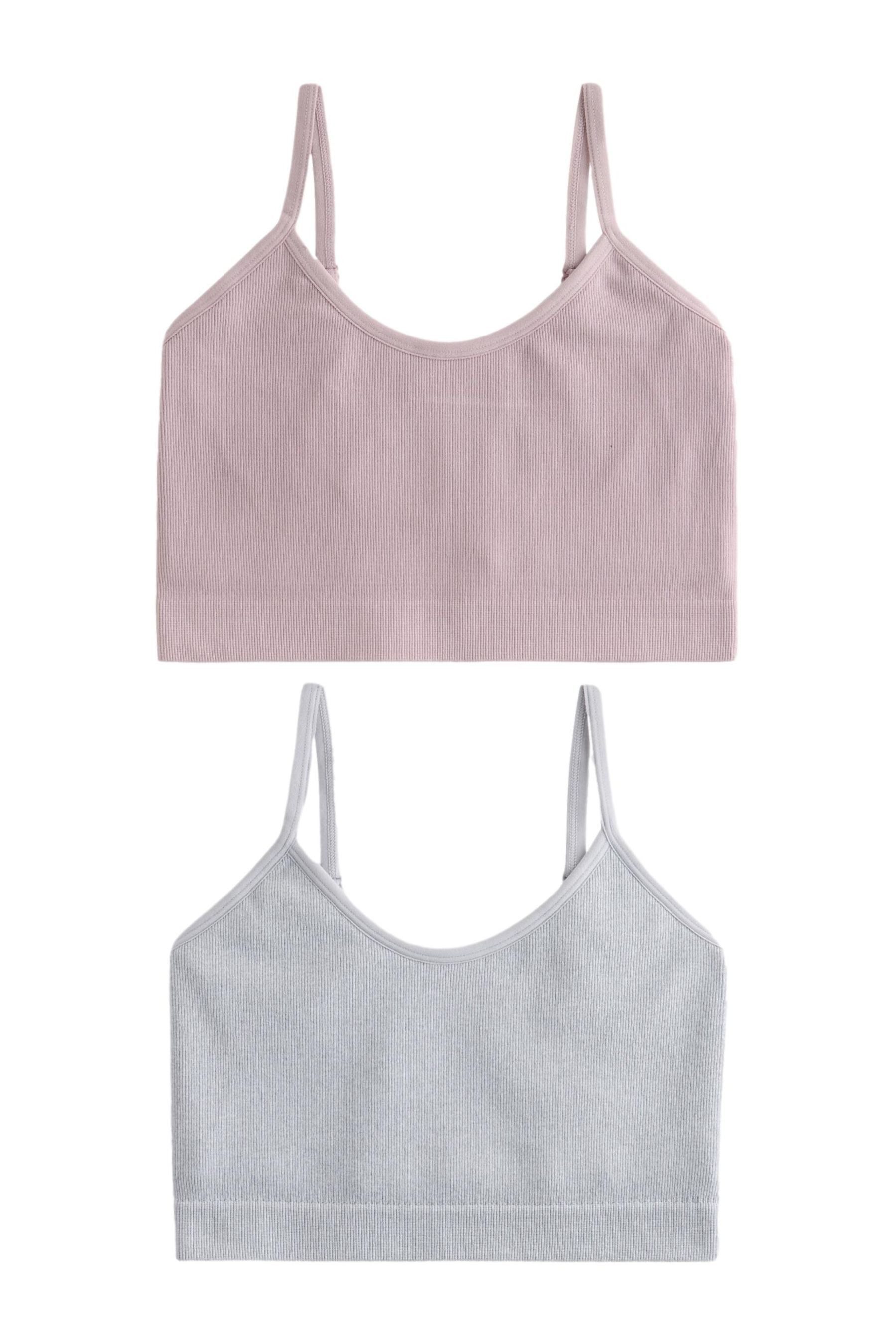 self Set: Bralette-BH Längere, nahtfreie und gerippte Bustiers, 2er-Pack (2 günstig online kaufen