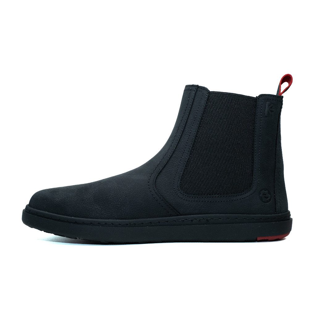 BLUSUN BLSN 060W warm gefütterter Damen Chelsea Barfuß Boot Barfußschuh Wasserabweisendes Nubukleder