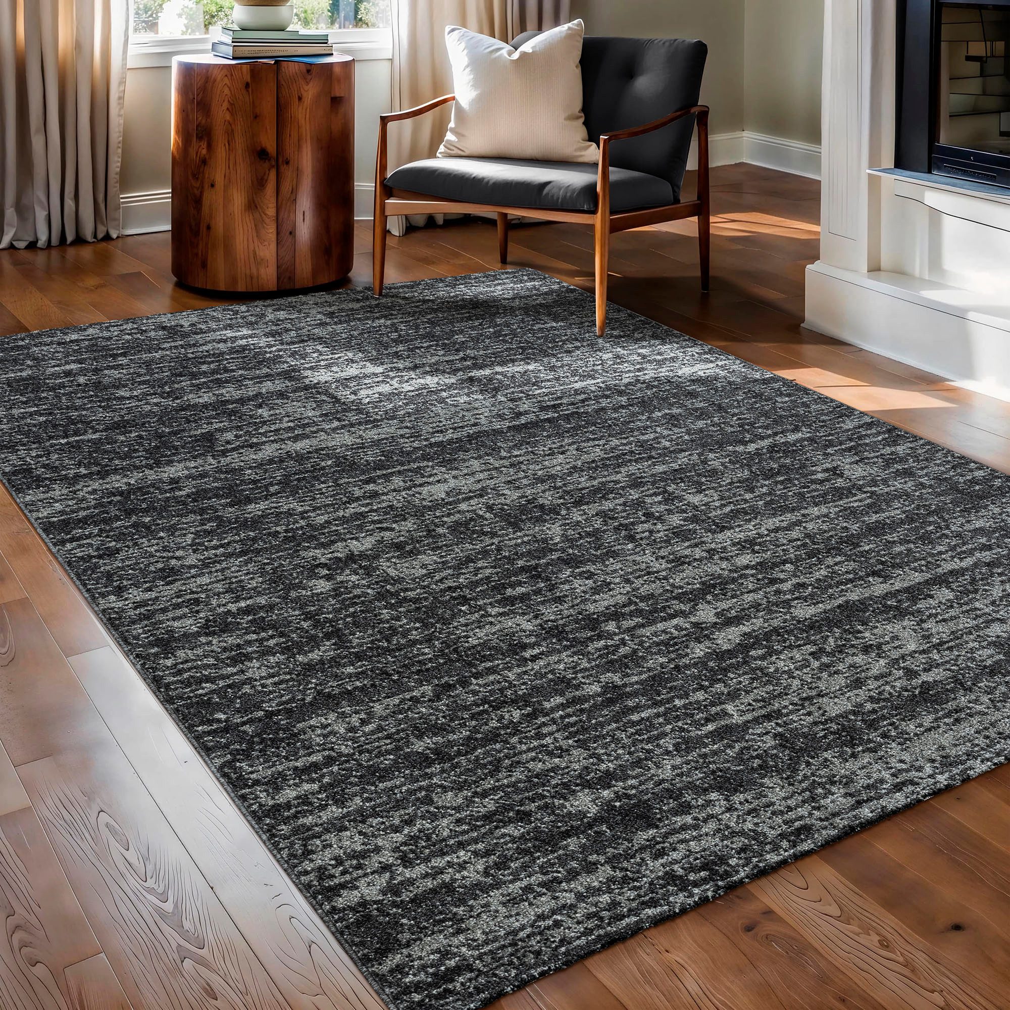 Sanat Teppich Oslo, auch als Läufer und in Rund, rechteckig, Höhe: 10 mm, meliert robuster Kurzflor, Wohnzimmer, Schlafzimmer, auch als Läufer