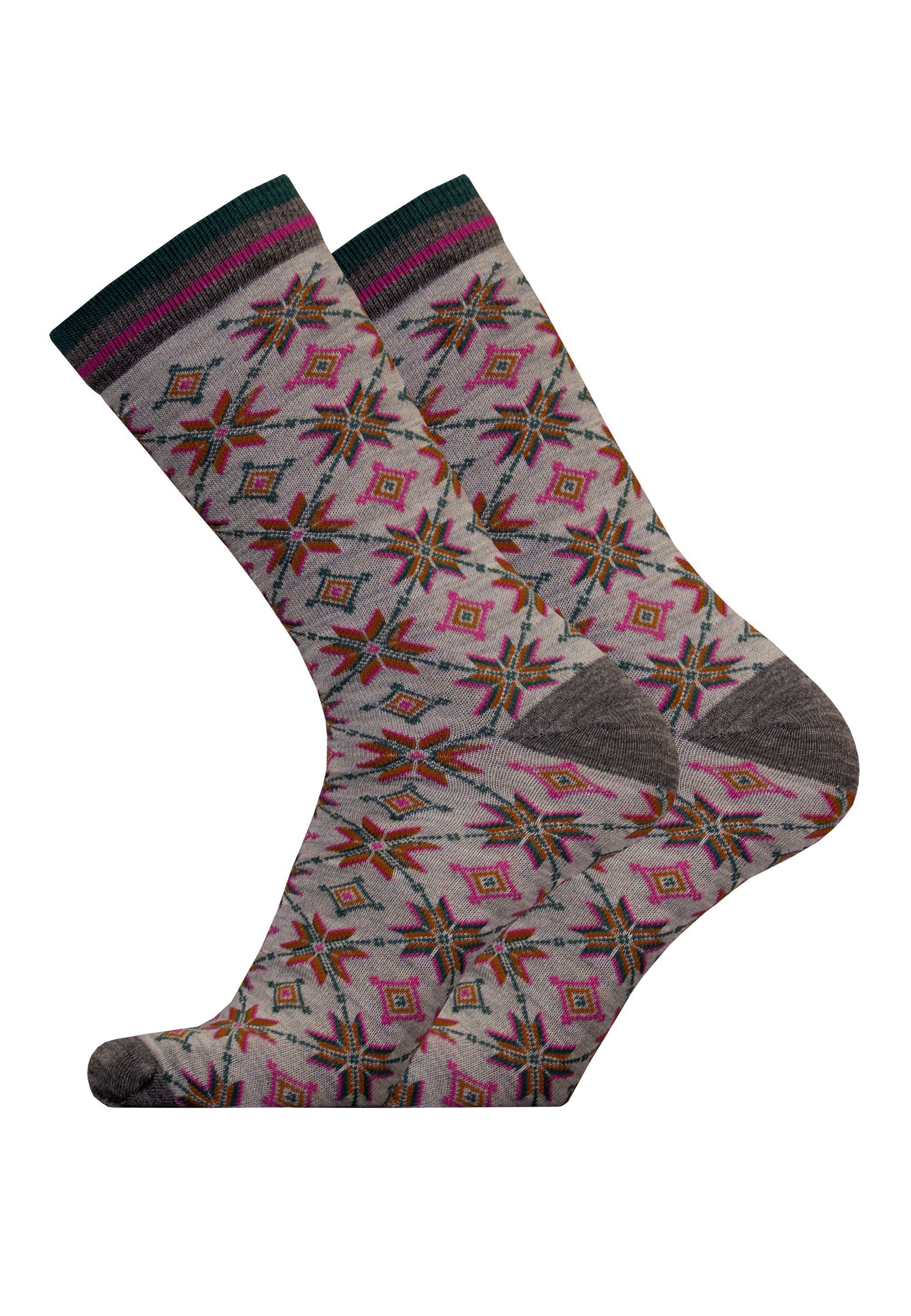 UphillSport Socken AUTUMN STAR 2er Pack (2-Paar) in atmungsaktiver Qualität grau