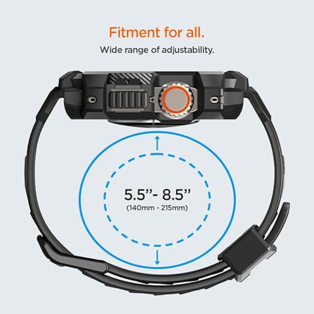 Spigen Smartwatch-Hülle Schutzhülle mit Armband für Apple Watch Ultra 3/2/1 49mm Robust Hülle, Hülle, Armband, Robust, Einfache Installation