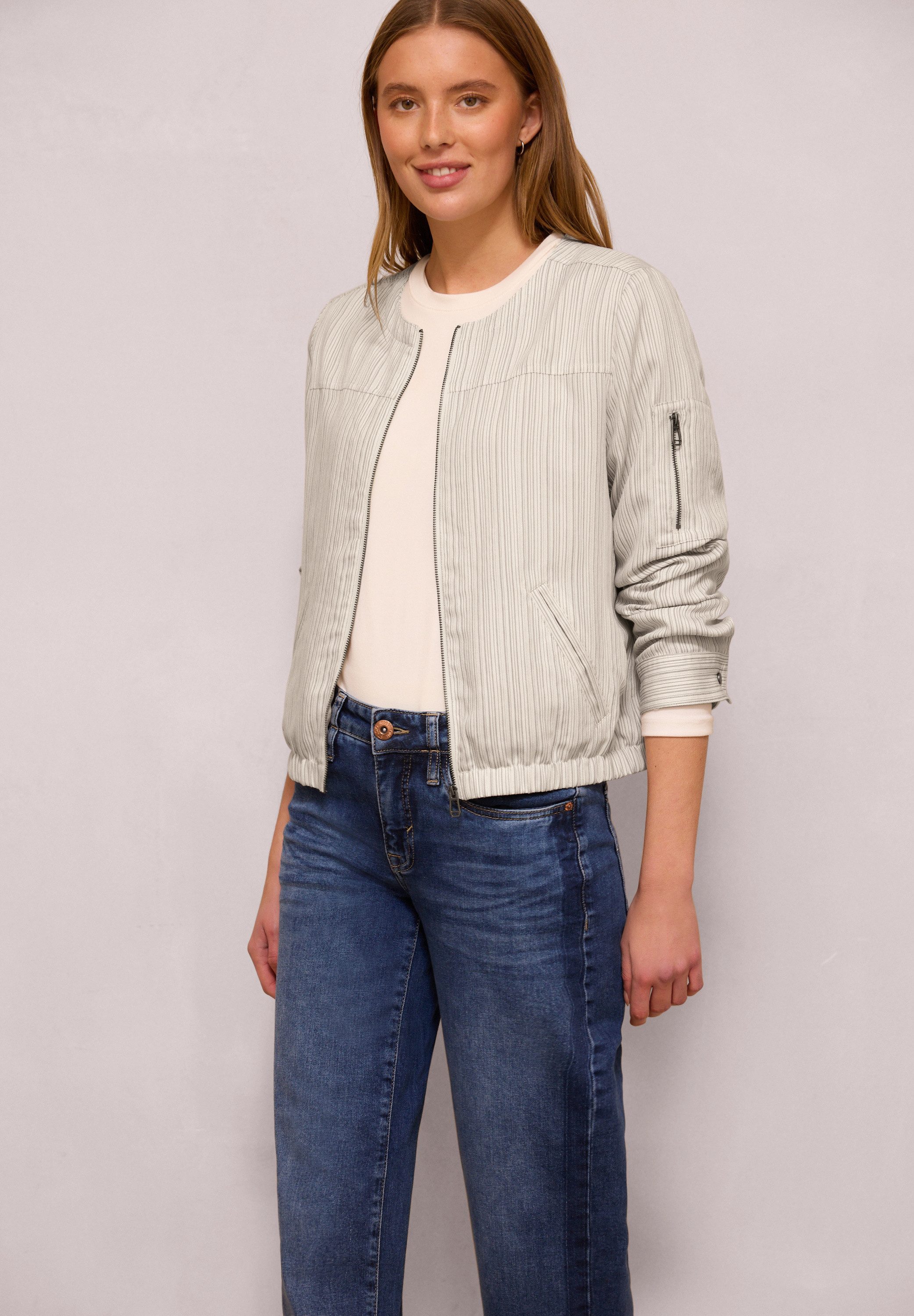 STREET ONE STUDIO Blouson Rundhalsausschnitt günstig online kaufen