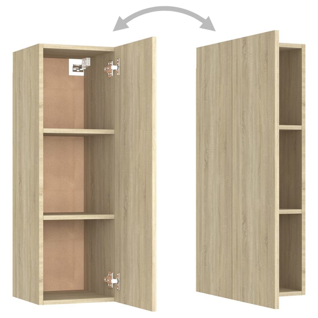 Sonoma-Eiche TV-Schrank furnicato TV-Schrank-Set 3-tlg. Holzwerkstoff