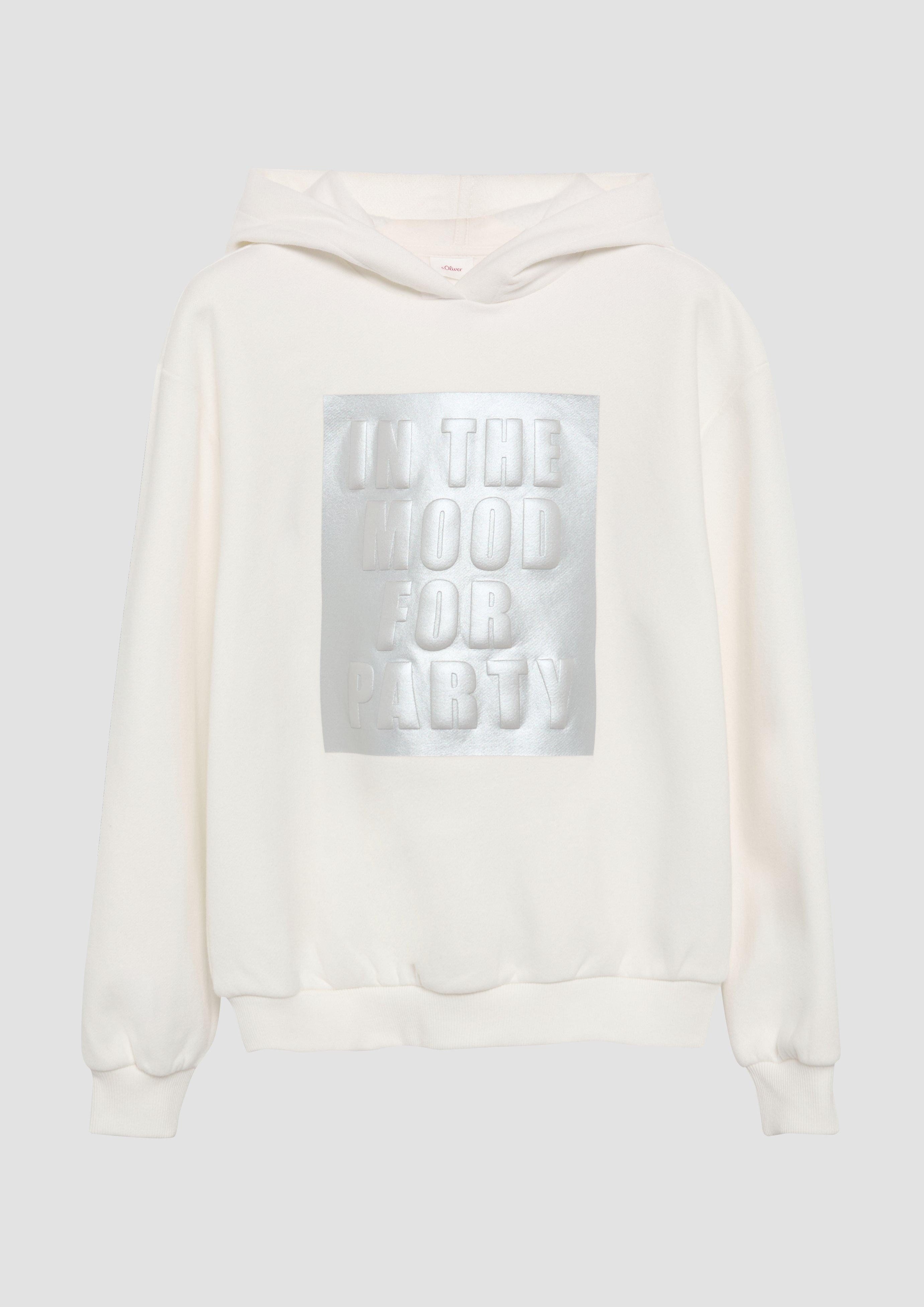 Sweatshirt Wärmender Hoodie mit Metallic-Print