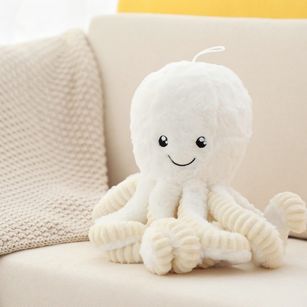 AFKSMILE Dekokissen Weiches Oktopus Kuscheltier, realistisches Cuddly Octopus Plüschtier